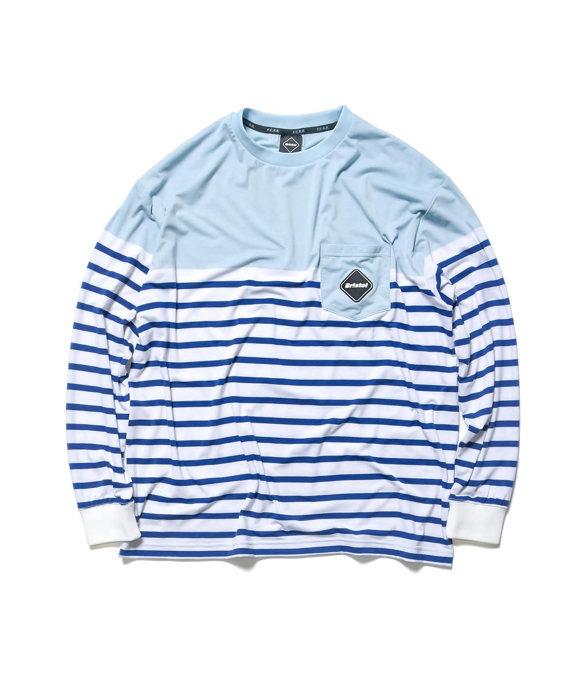 L/S PANEL BORDER CREW NECK POCKET TEE