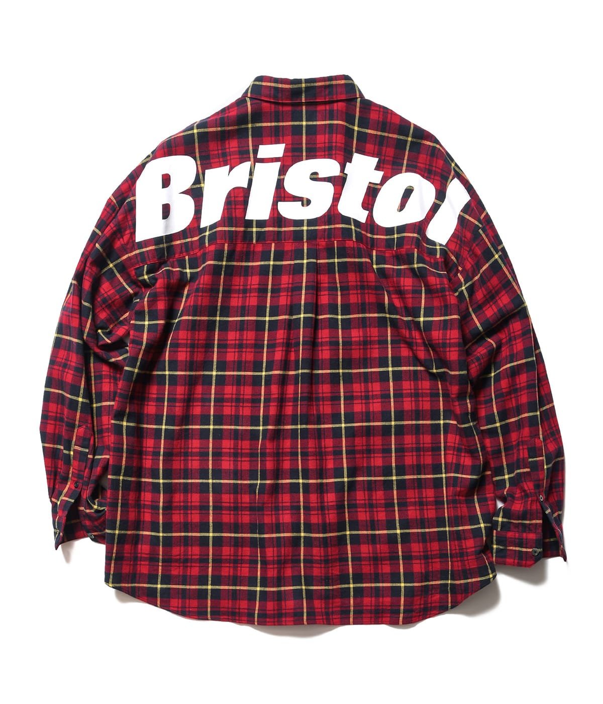 ブリストル 21AW BIG LOGO FLANNEL BAGGY SHIRT studioarabiya.com