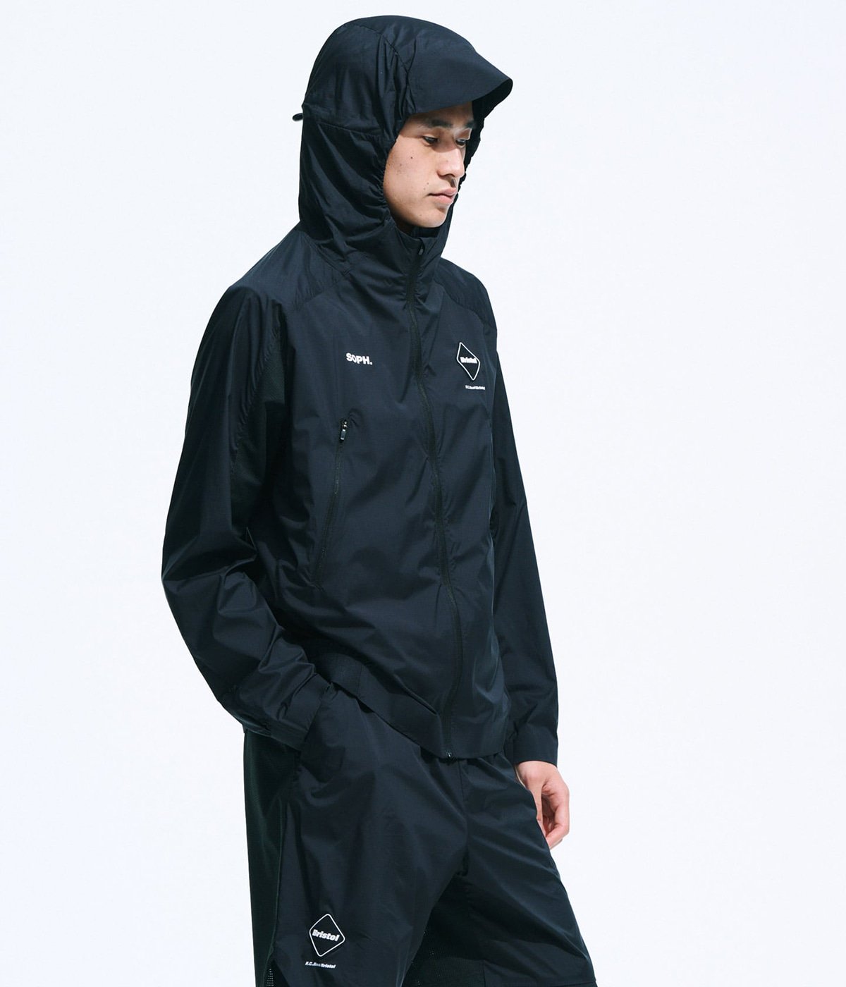 Bristol フード付きジャケット Sサイズ F.C.Real Bristol】NYLON HOODED JACKET / フードジャケット (F.C.Real