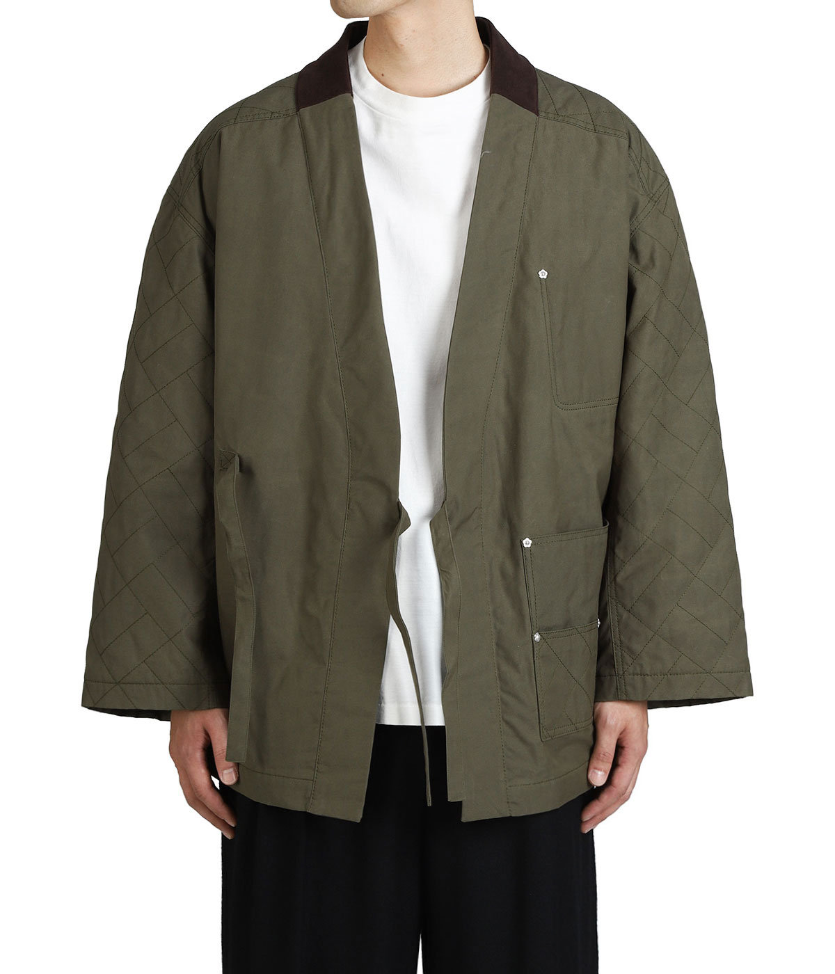 KENZO ダークグリーン　毛100% コート KENZO WEAVE KIMONO COAT | KENZO(ケンゾー) / アウター コート