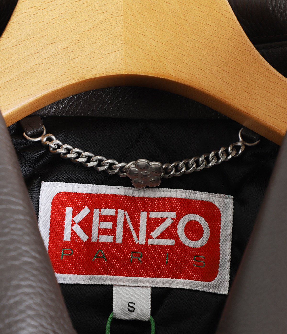 KENZO PARIS CHAINSTITCH LEATHER WOOL BLOUSON | KENZO(ケンゾー