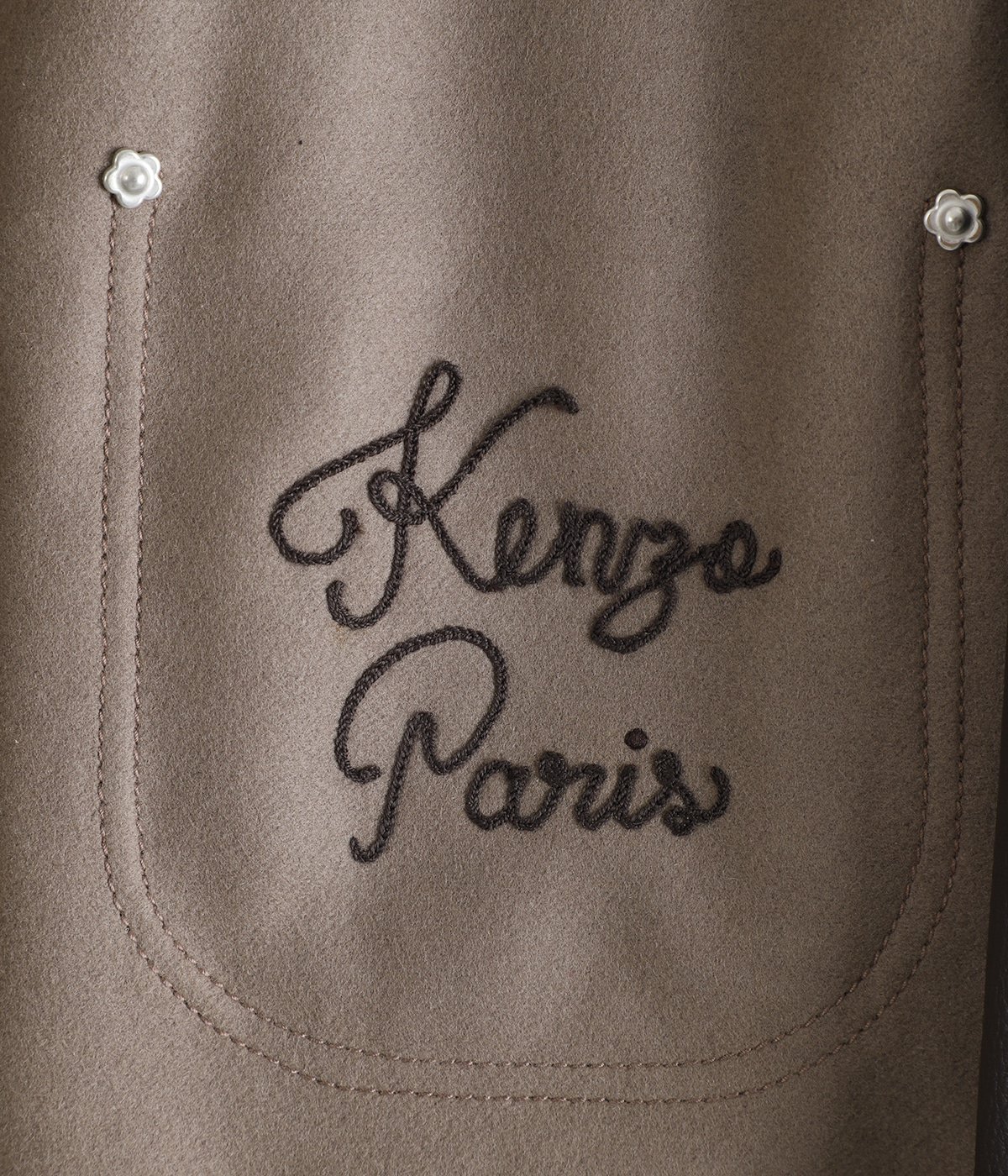 KENZO PARIS CHAINSTITCH LEATHER WOOL BLOUSON | KENZO(ケンゾー