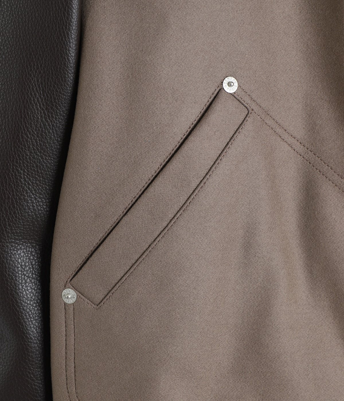 KENZO PARIS CHAINSTITCH LEATHER WOOL BLOUSON | KENZO(ケンゾー