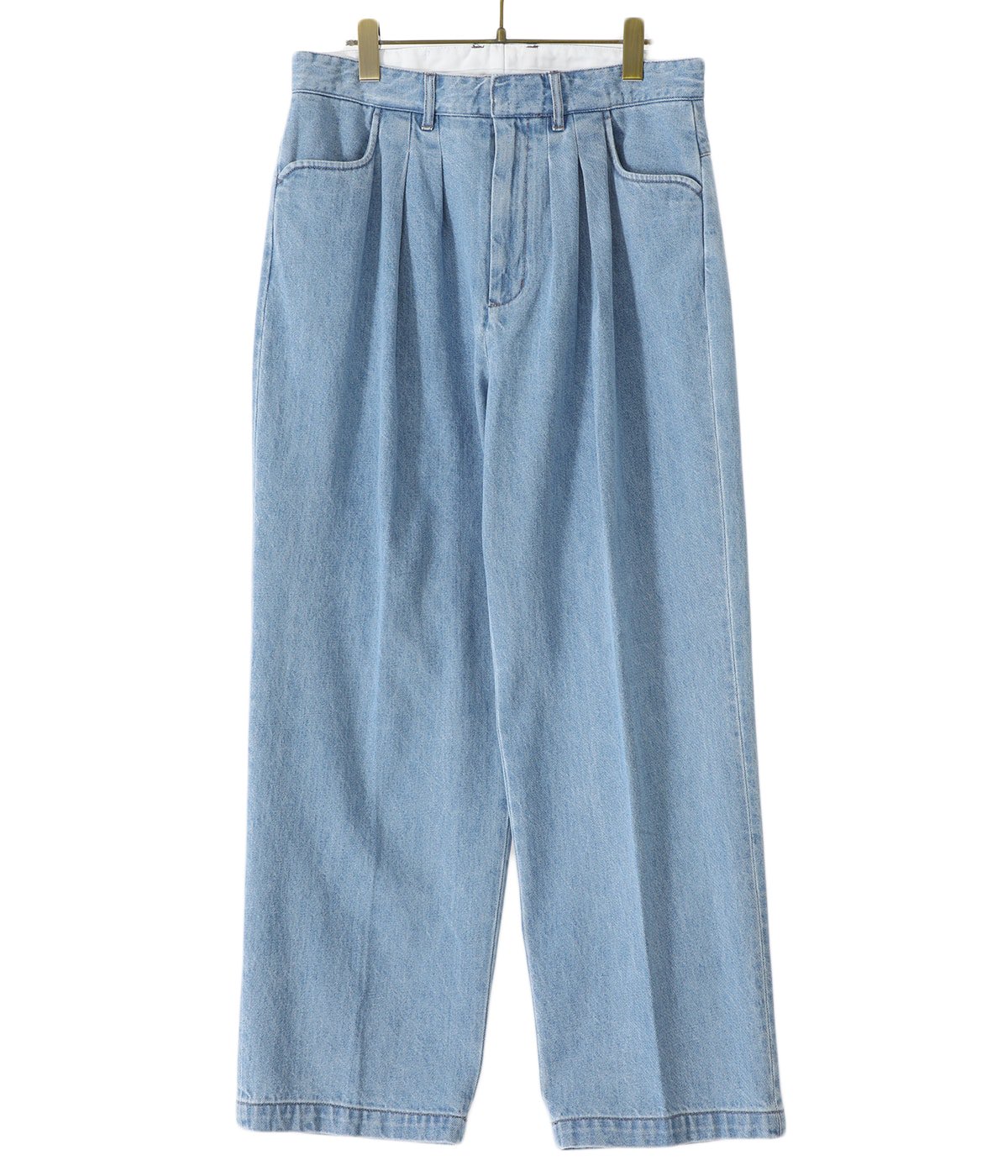 FARAH ファーラー デニム サイズ:30 ワンタック ワイド テーパード デニム パンツ One-tuck Wide Tapered Pants FR0201-M4009 トラウザー インディゴ ボトムス ズボン ジーンズ ジーパン カジュアル アメカジ ブランド【メンズ】【美品】