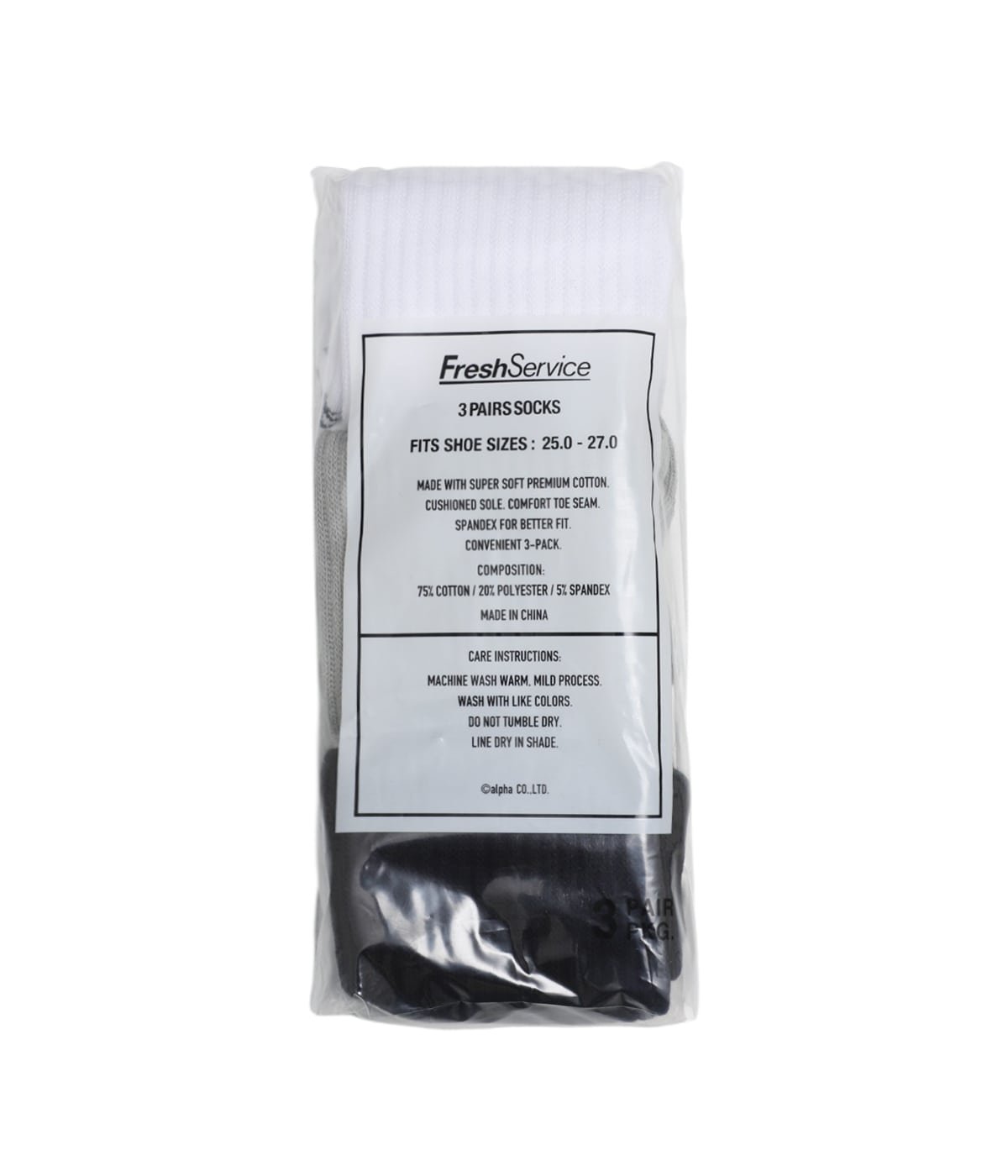アウトレット★socrates リネンキャンバスブレザー SIGNATURE 3-PACK SOCKS | FreshService(フレッシュサービス
