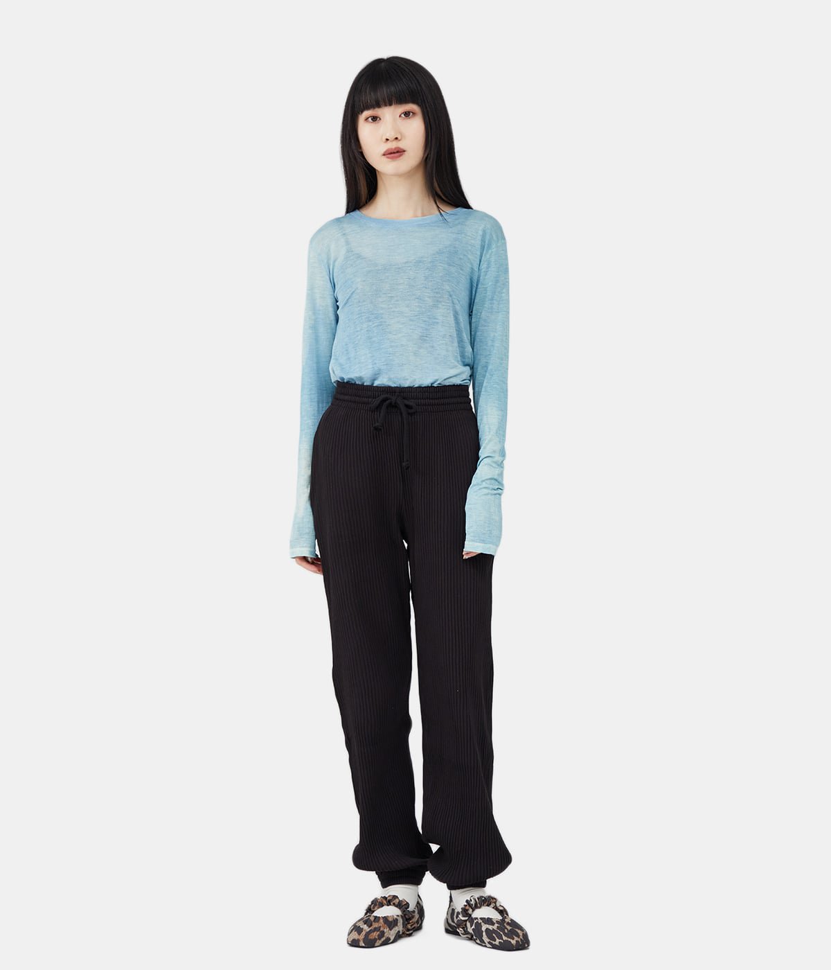 BASERANGE リブスウェットパンツ sweat pants XS ホワイト - パンツ