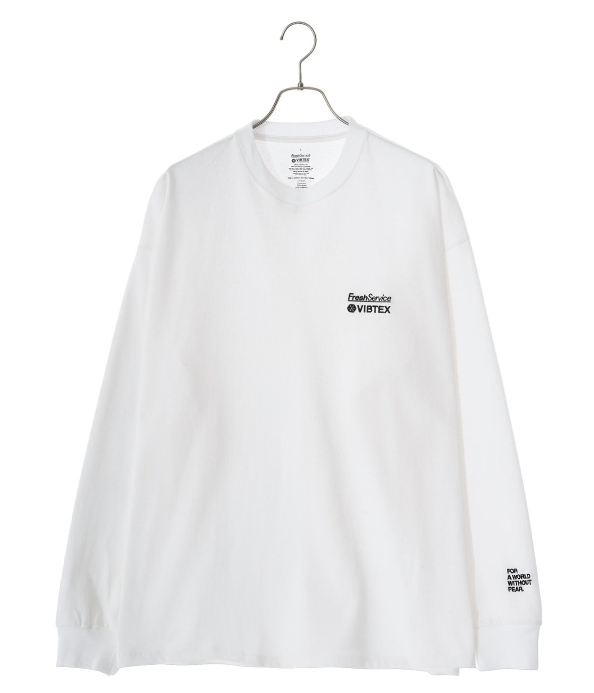 フレッシュサービス VIBTEX コラボ Tシャツ 半袖 コットン 刺繍 白 M