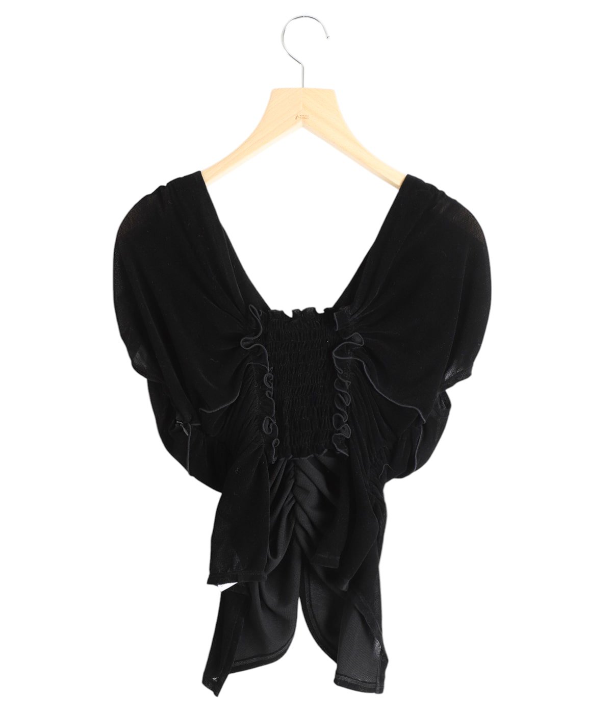 レディース】VELVET TULLE SHIRRING TOP | FETICO(フェティコ