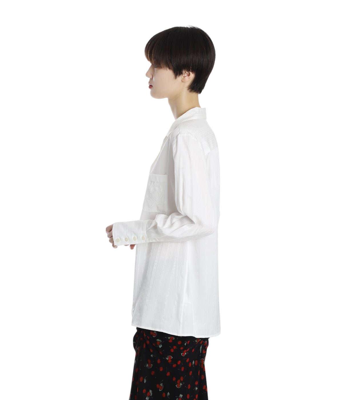 レディース】Rose jaquard stripe shirt | FETICO(フェティコ