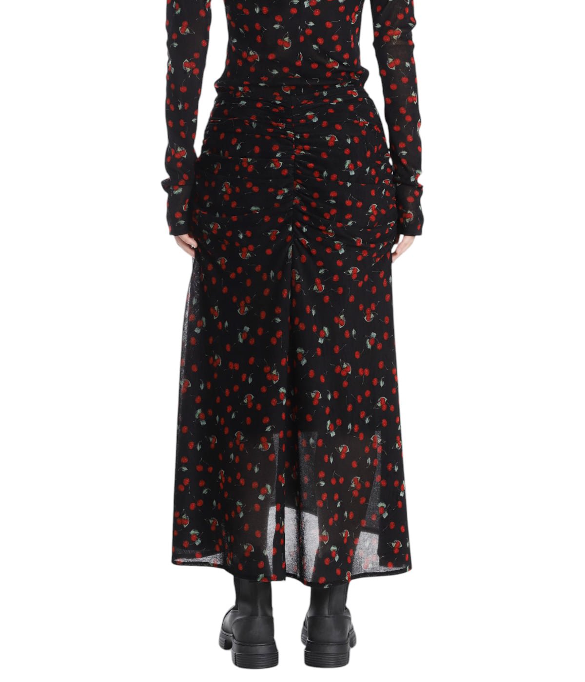 レディース】Printed velvet tulle gathered skirt | FETICO