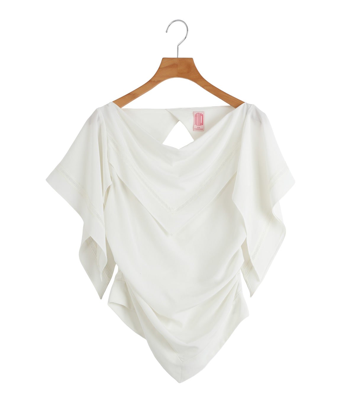トップス FETICO BOTANICAL JACQUARD CAMI size2 FETICO(フェティコ)のBOTANICAL JACQUARD CUTOUT CAMI TOP REDの通販