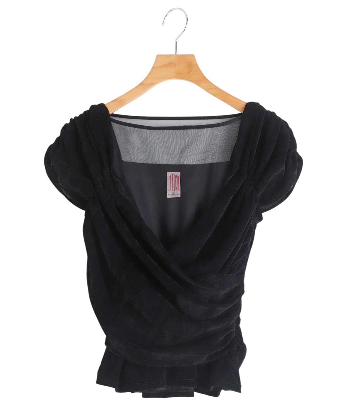 レディース】VELVET TULLE GATHERED TOP | FETICO(フェティコ