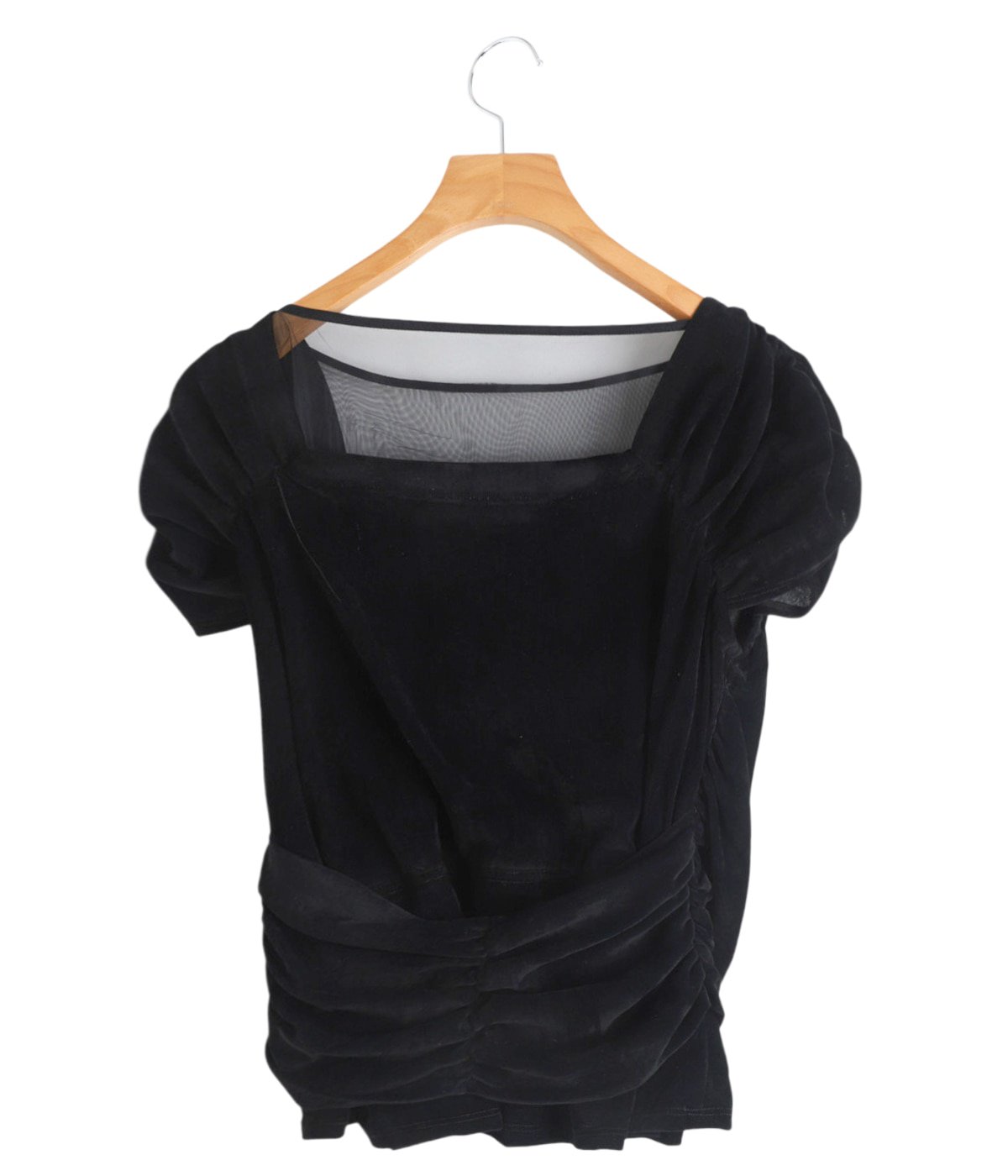 レディース】VELVET TULLE GATHERED TOP | FETICO(フェティコ