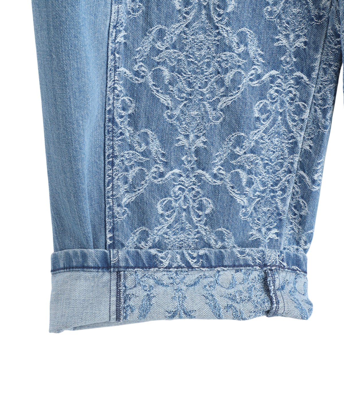 レディース】DAMASK-JACQUARD DENIM CURVE-FIT HIGH-RISE JEANS