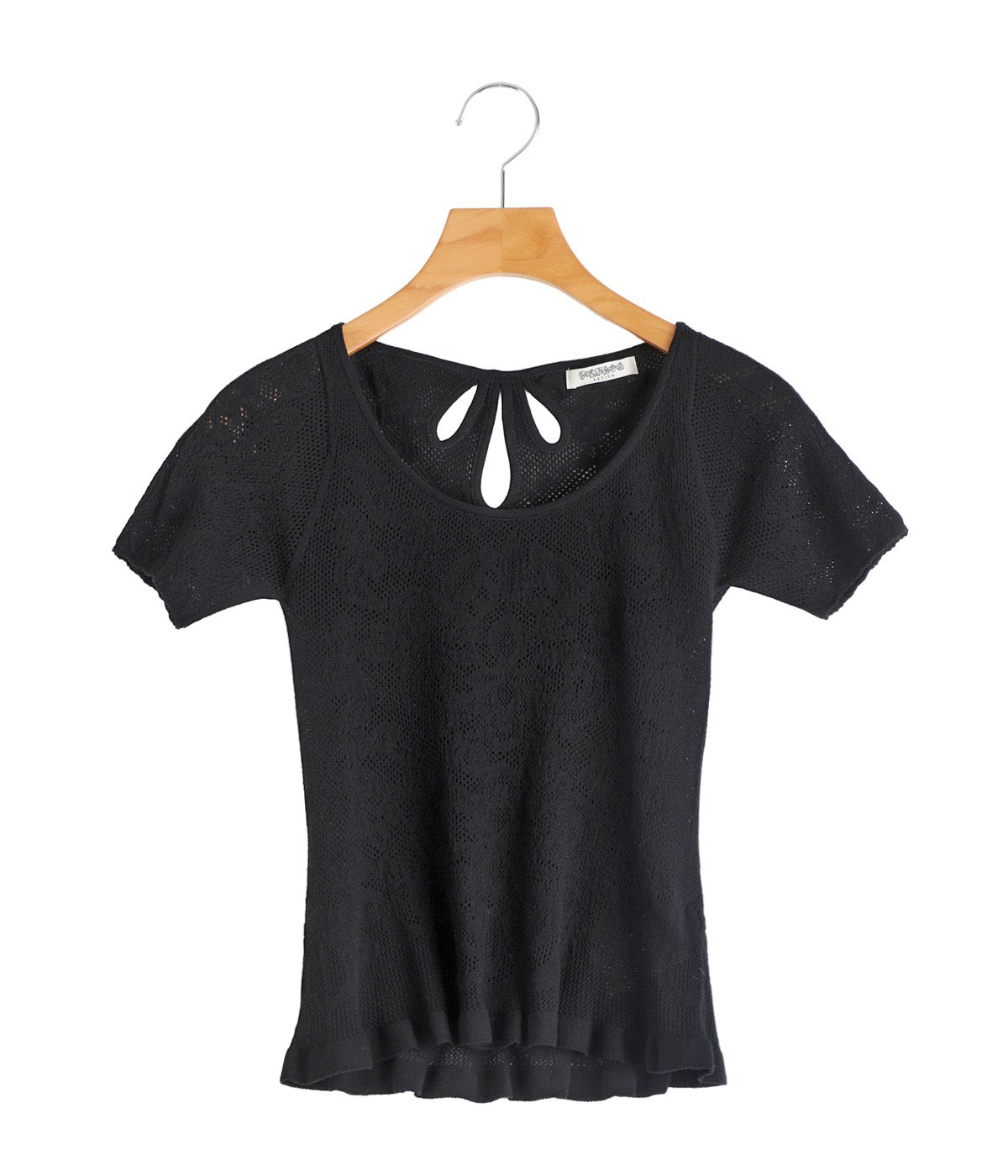 レディース】DAMASK LACE SCOOP-NECK TOP | FETICO(フェティコ