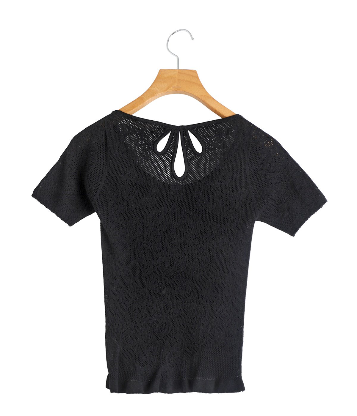 レディース】DAMASK LACE SCOOP-NECK TOP | FETICO(フェティコ