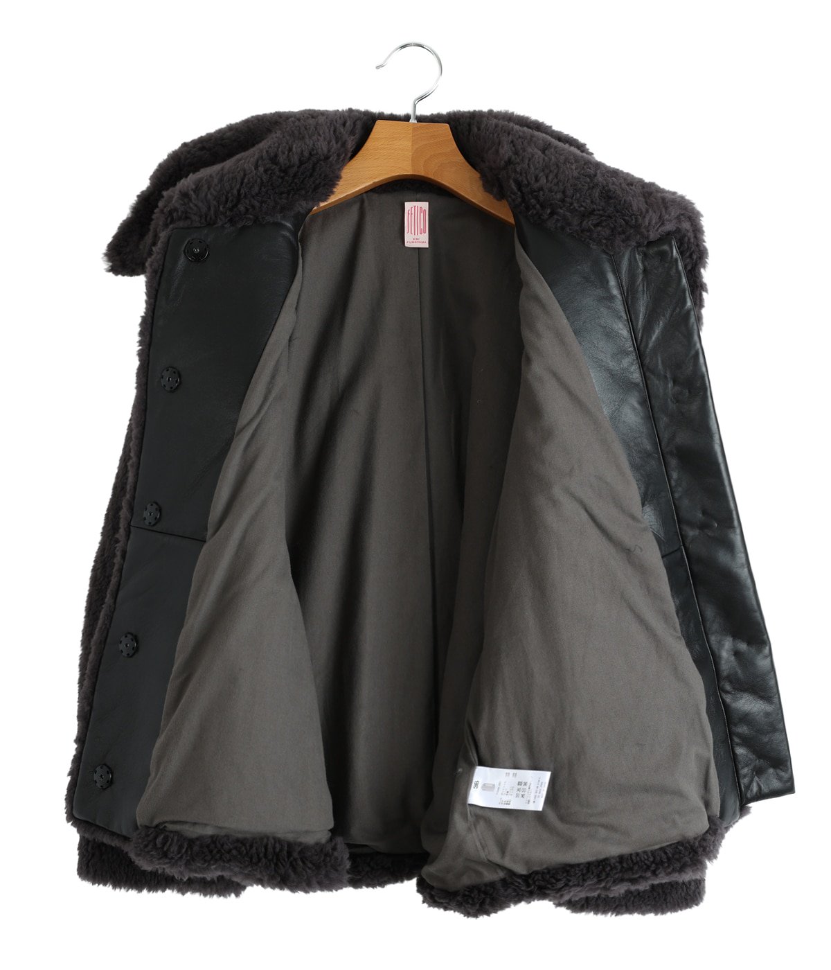 レディース】WOOL BOA WIDE COLLAR COAT | FETICO(フェティコ