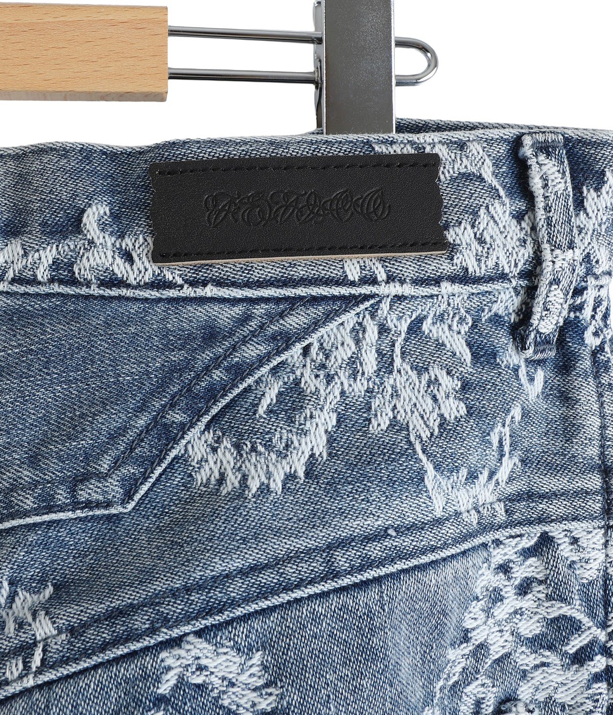 レディース】LACE-JACQUARD DENIM STRAIGHT JEANS | FETICO(フェティコ