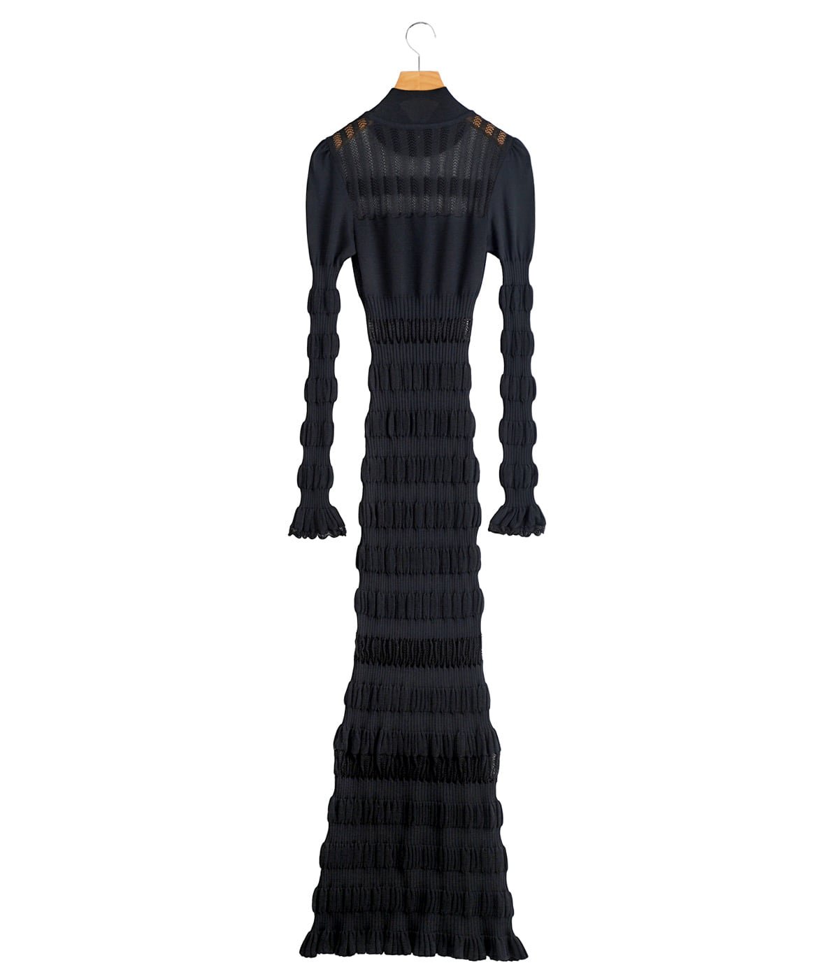 レディース】SHEER LACE STRIPE KNIT MAXI DRESS | FETICO(フェティコ