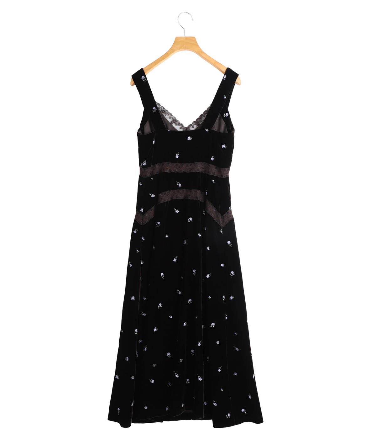 レディース】ROSE EMBROIDERED VELVET DRESS | FETICO(フェティコ