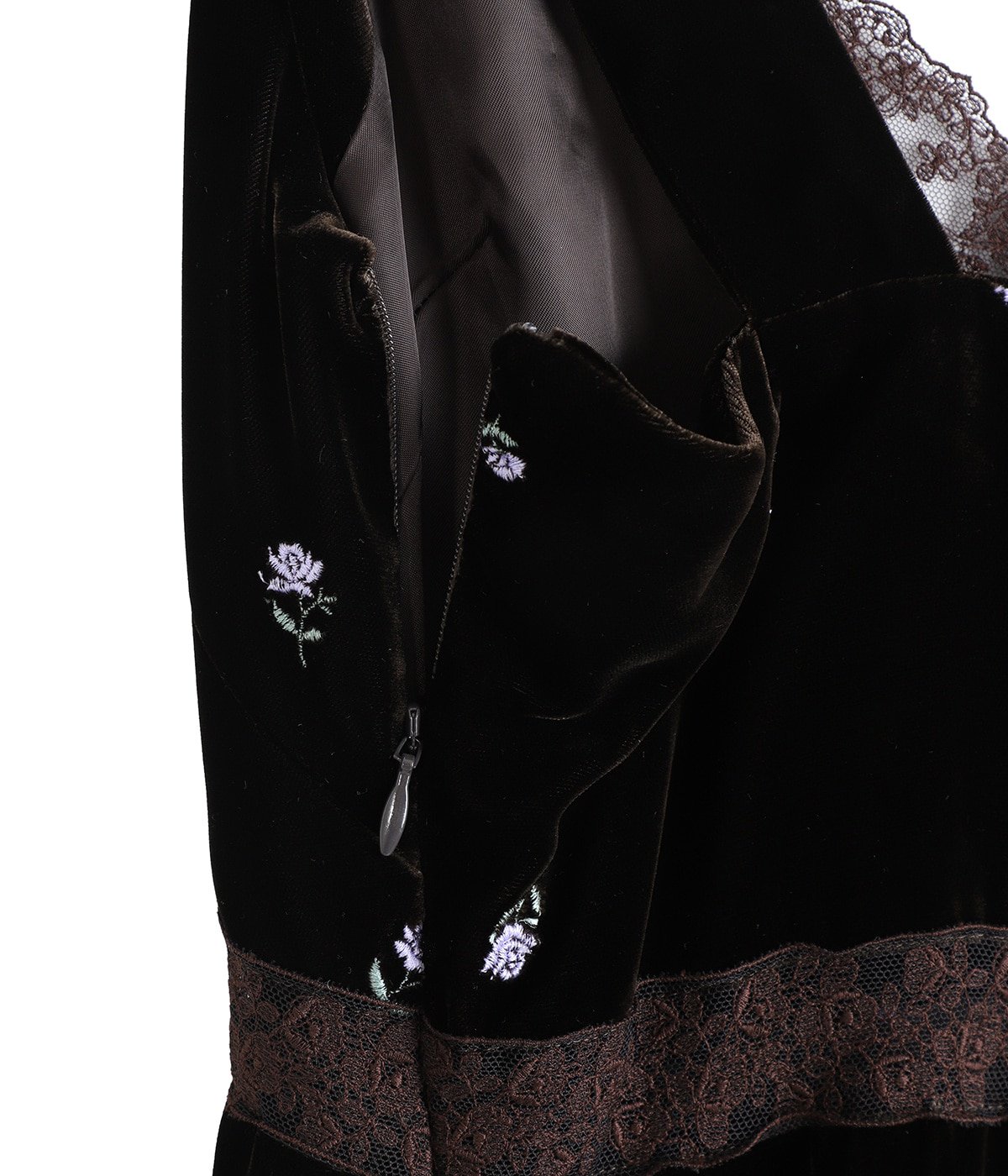 レディース】ROSE EMBROIDERED VELVET DRESS | FETICO(フェティコ 
