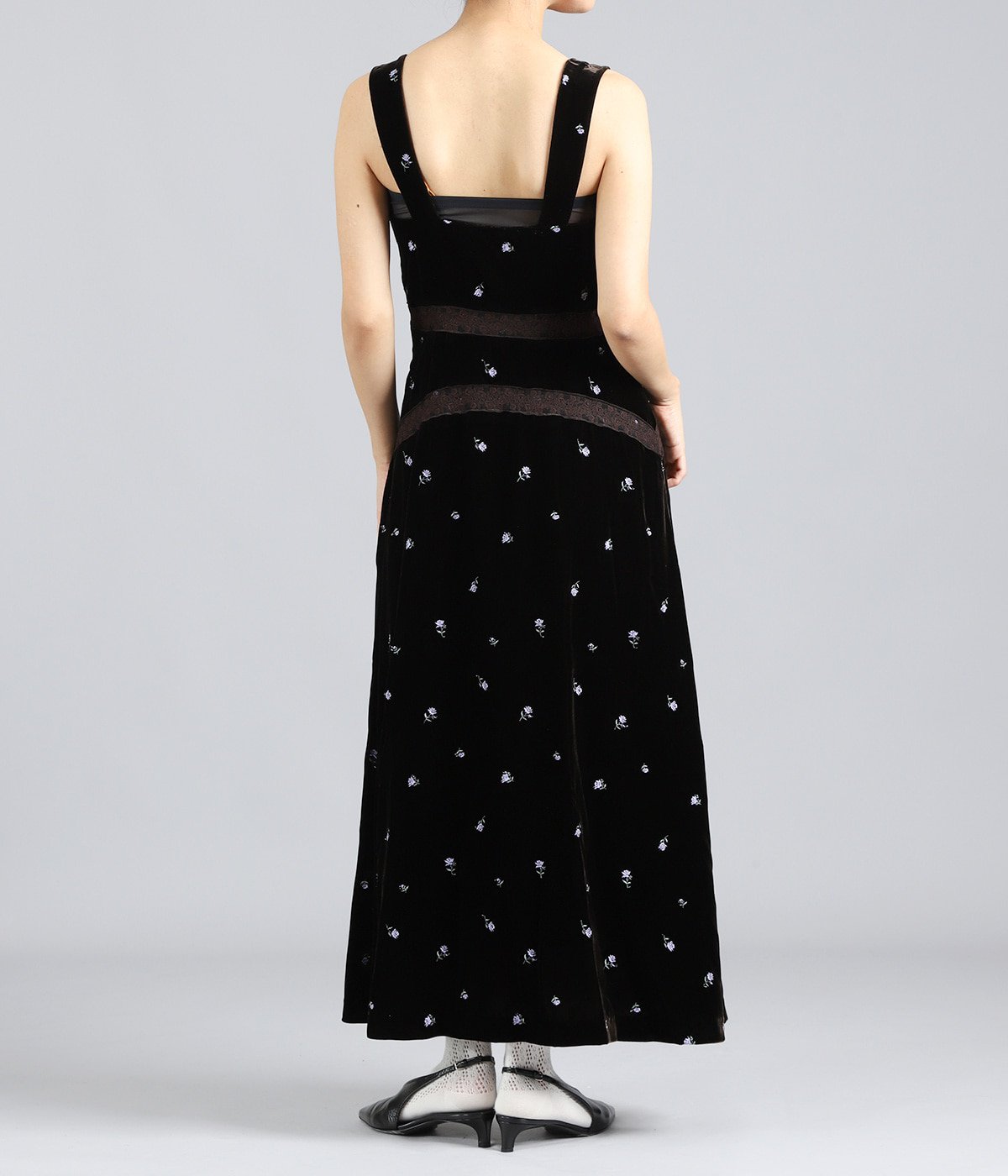 レディース】ROSE EMBROIDERED VELVET DRESS | FETICO(フェティコ 
