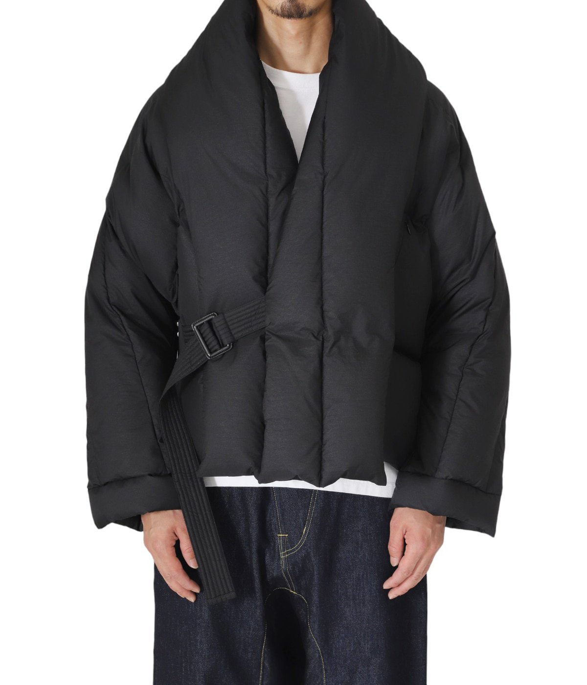 FUMITO GANRYU オーバーサイズシャツジャケット ブラック 中綿数回着用の商品となります