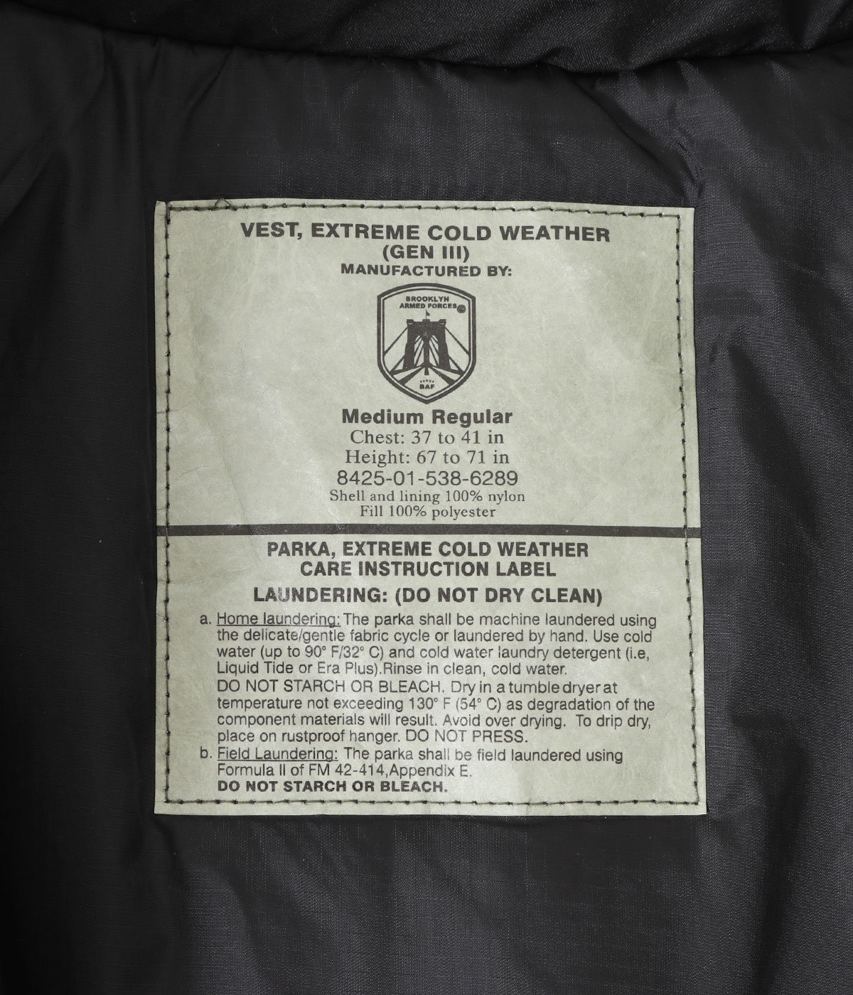 B.A.F / U.S.TYPE ECWCS GEN3 Level 7 PRIMALOFT VEST | MILITARY