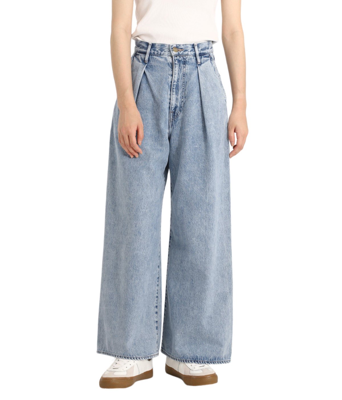 レディース】【ONLY ARK】別注 Selvage Denim Two Tuck Wide Pants ...