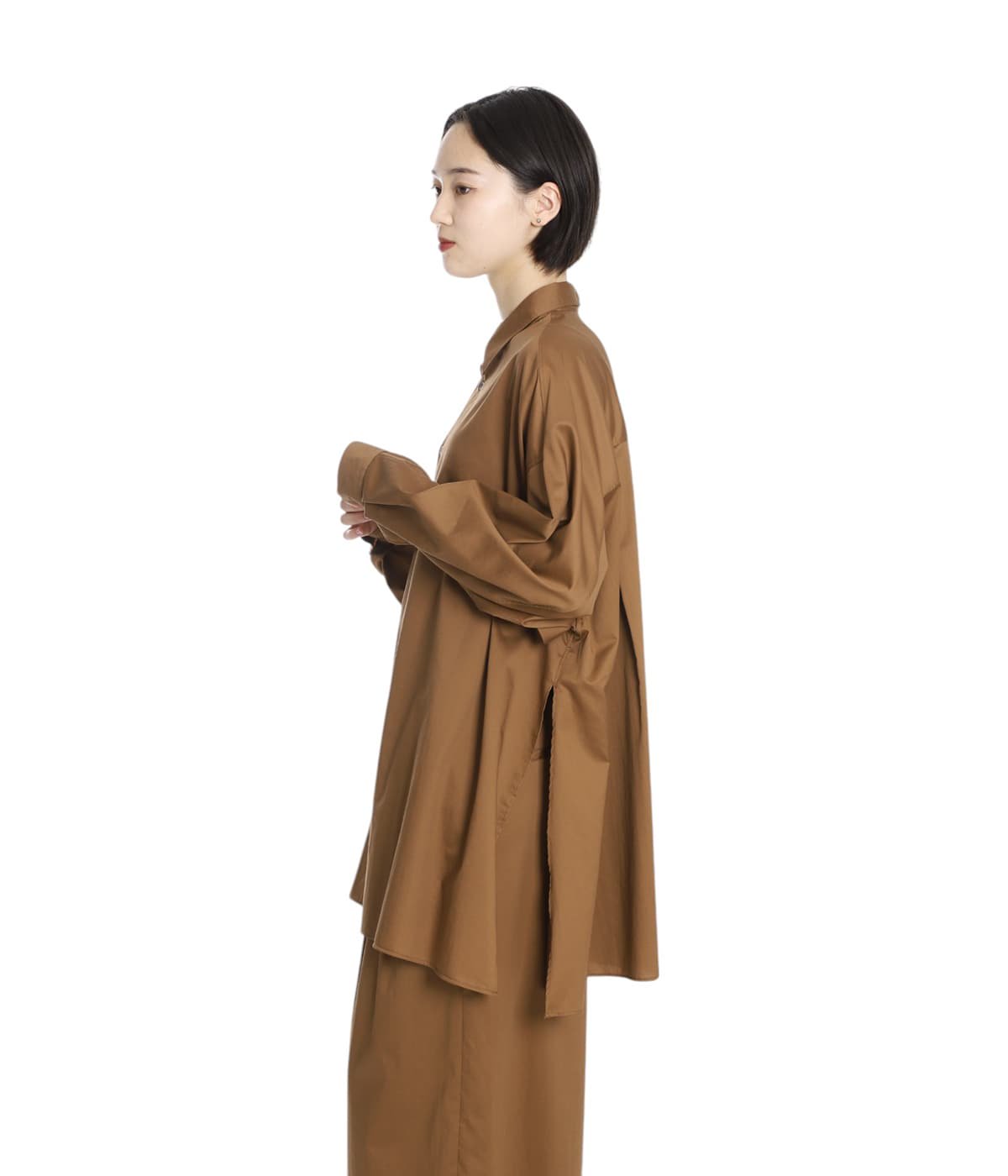 Silicon Poplin Deep Slit Regular Collar Shirt – Graphpaper