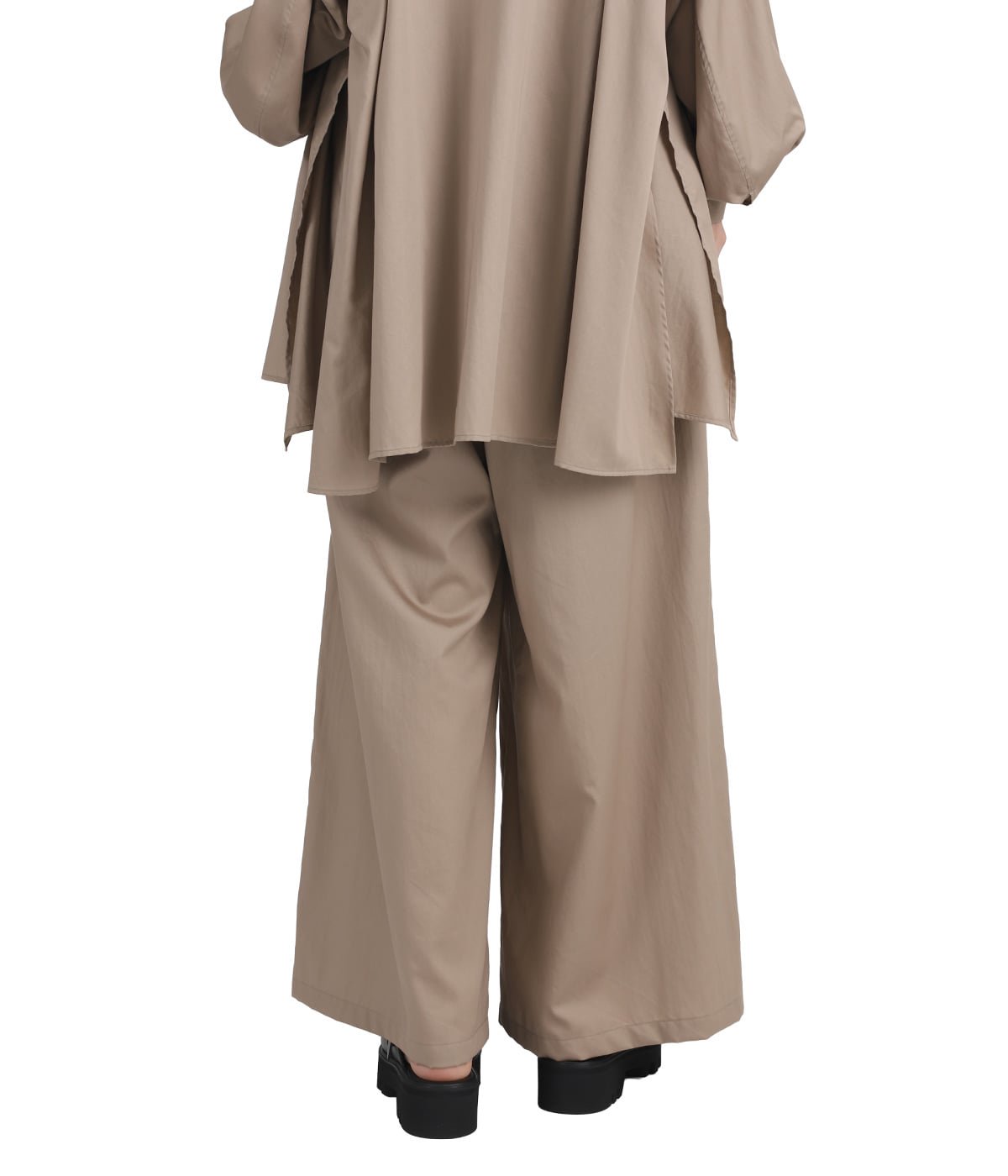レディース】Silicon Poplin Two Tuck Easy Wide Pants | Graphpaper