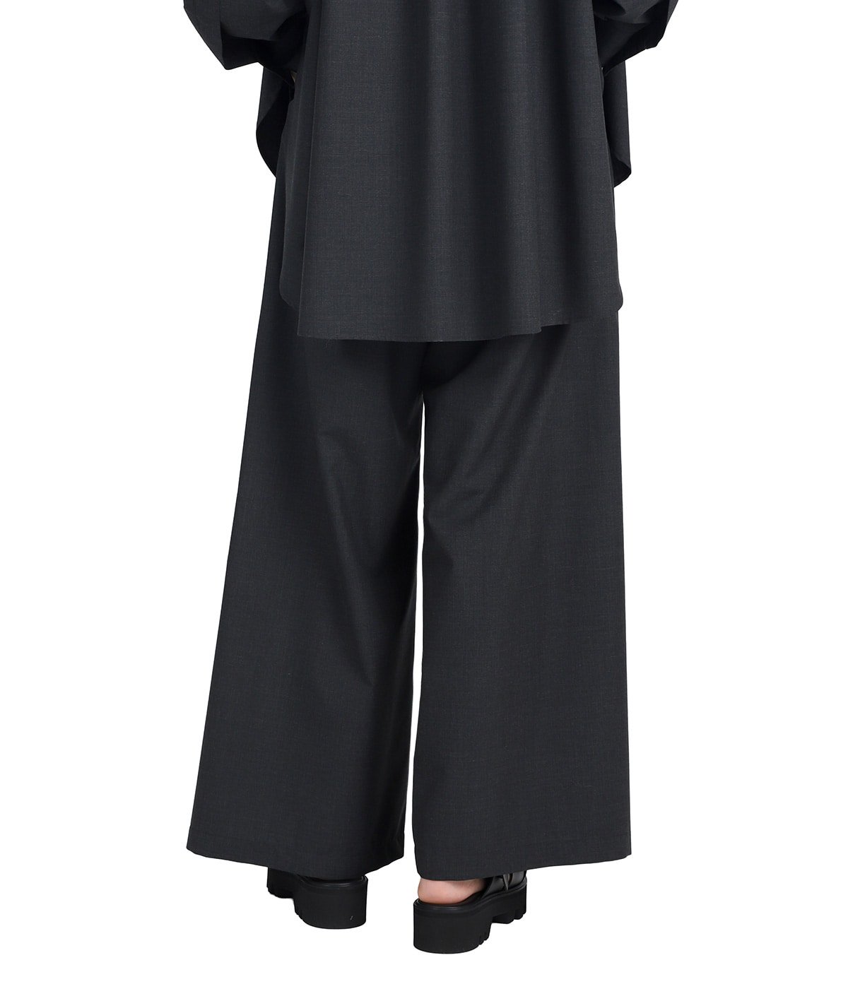 レディース】Fine Wool Heather Drawstring Wide Pants | Graphpaper