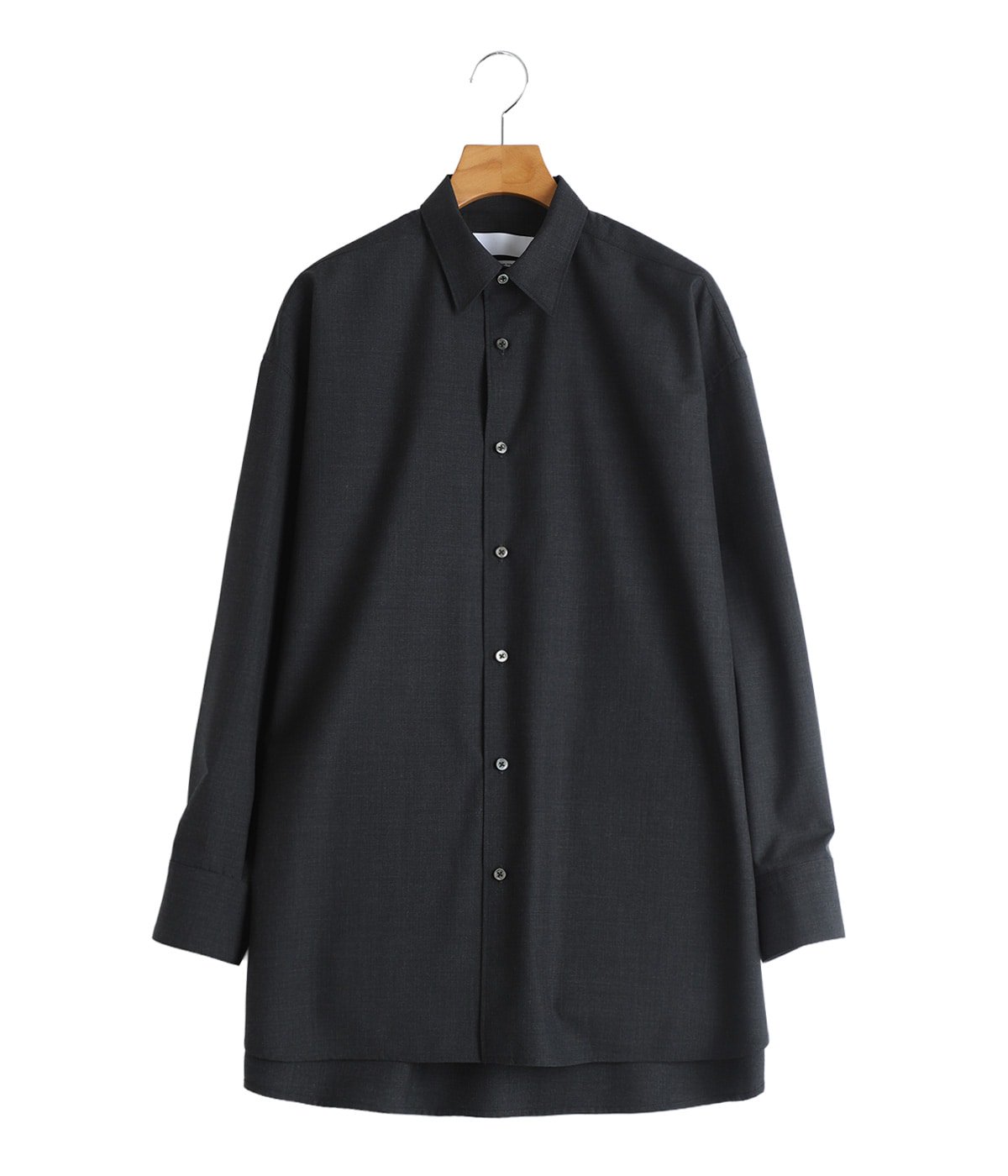レディース】Fine Wool Heather Regular Collar Shirt | Graphpaper