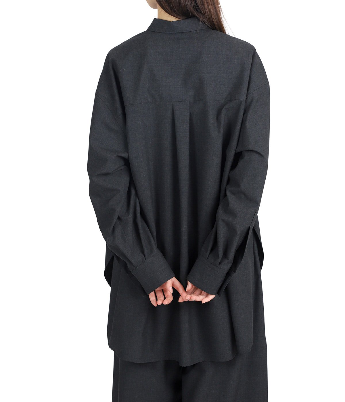 レディース】Fine Wool Heather Regular Collar Shirt | Graphpaper