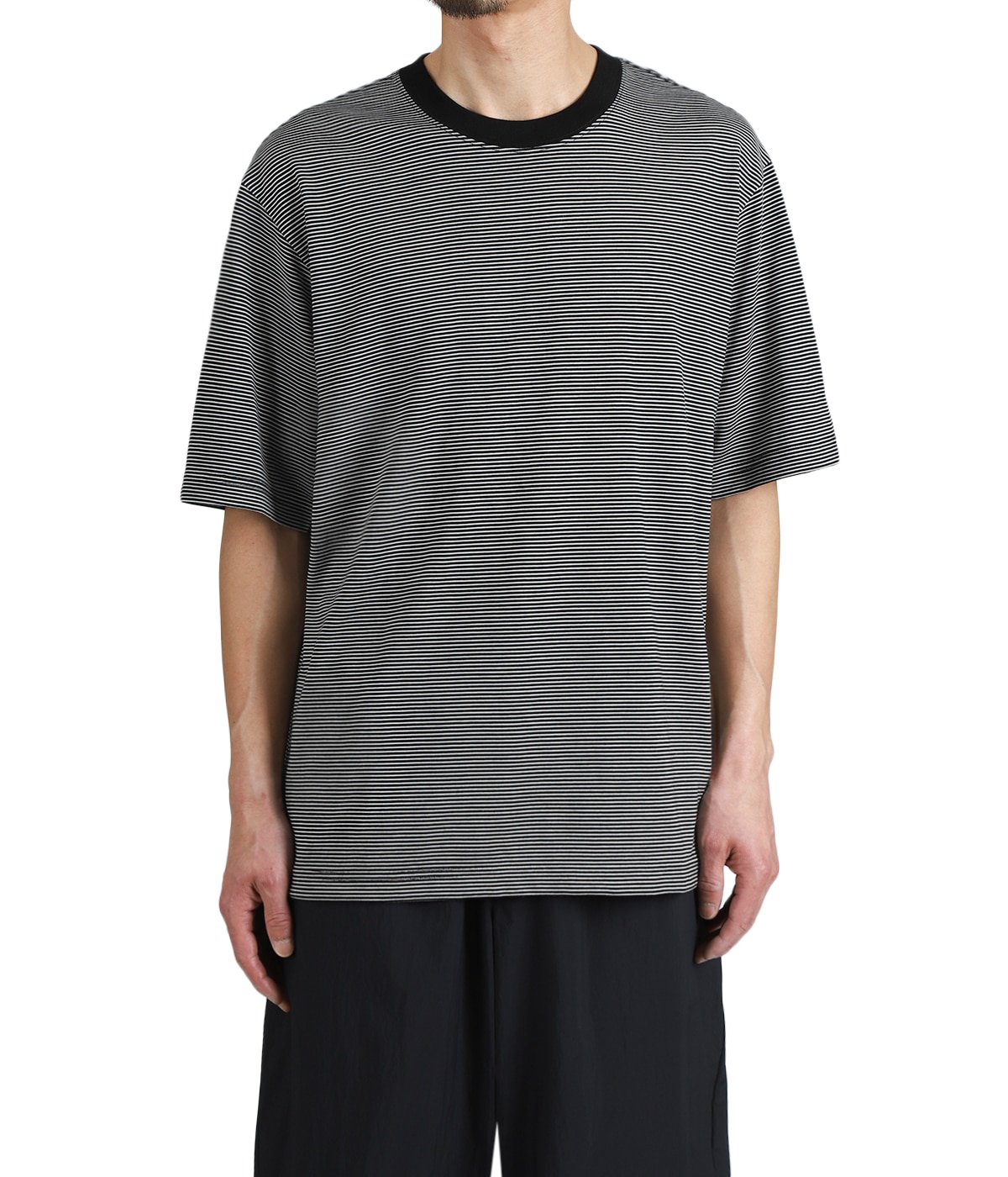 うーる Striped Wool×Lyocell Jersey T-shirt | Goldwin(ゴールドウイン