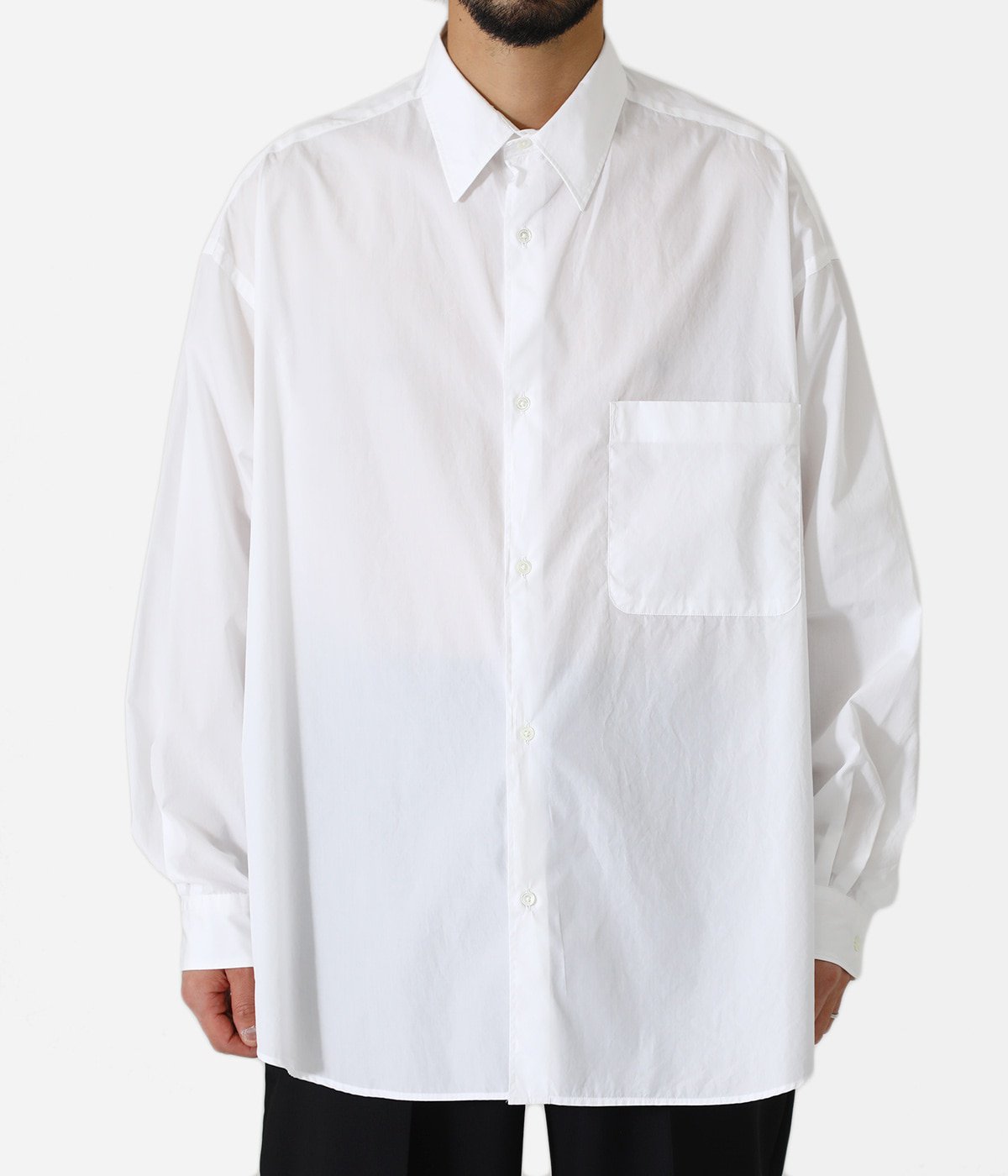 Broad L/S Oversized Regular Collar Shirt | Graphpaper(グラフ 