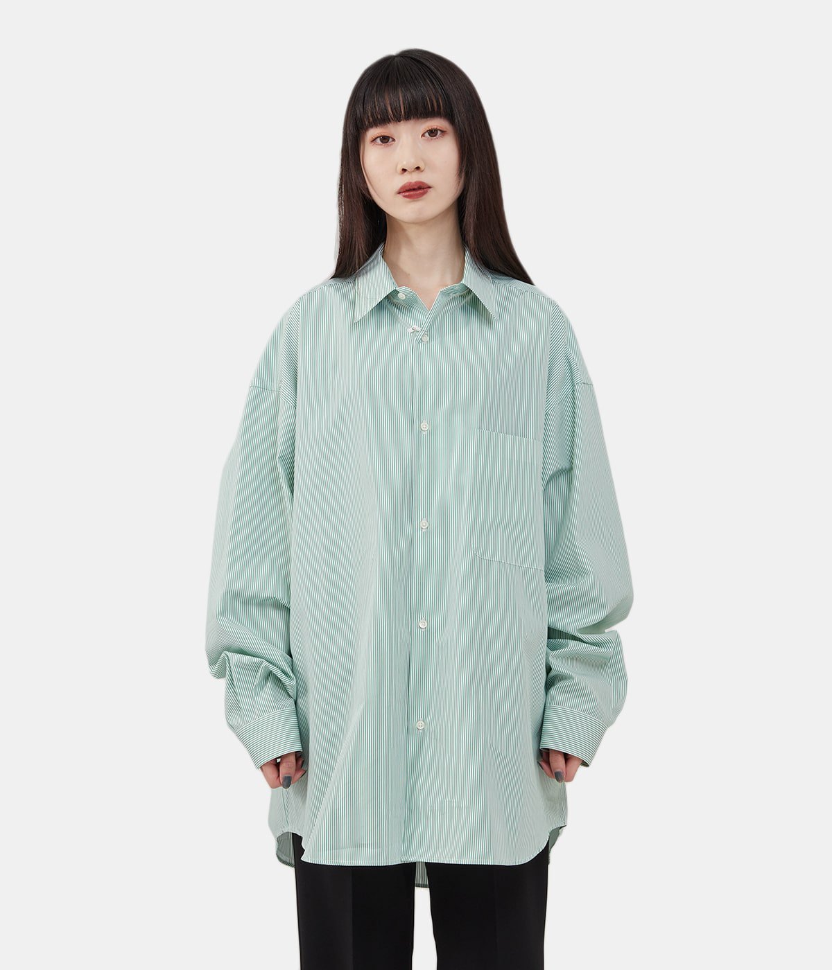 Graphpaper オーバーサイズ　レギュラーカラーシャツ　ミント