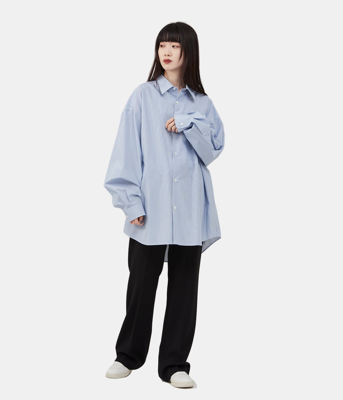 Thomas Mason for GP L/S Oversized Regular Collar Shirt