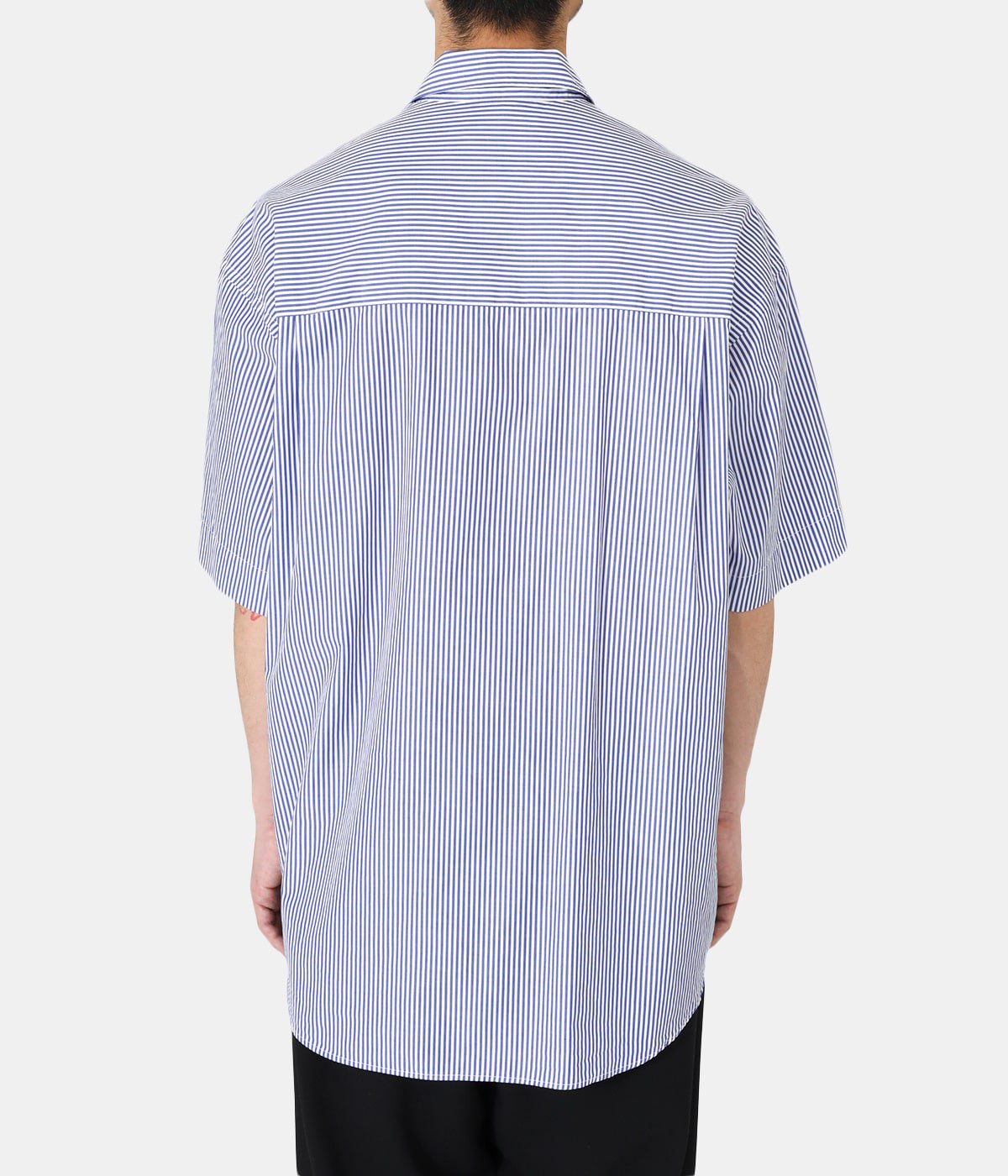 Broad Stripe S/S Oversized Regular Collar Shirt | Graphpaper