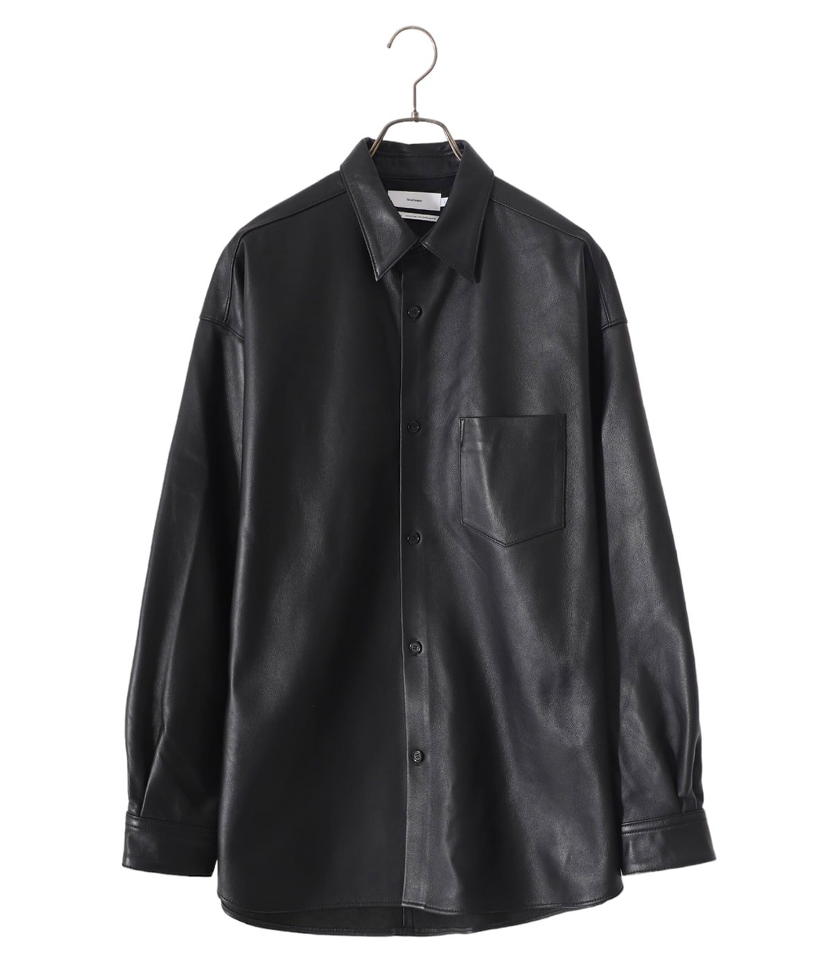 graphpaper Sheep Leather Oversized Shirt