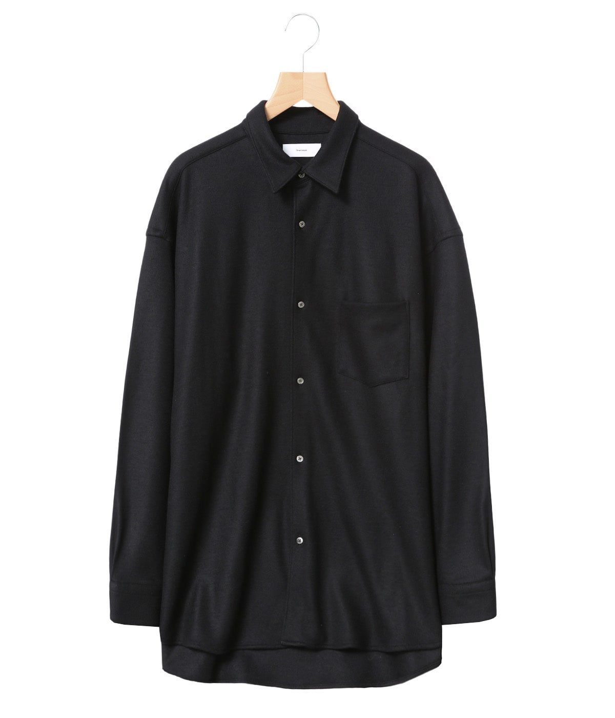 Wool Smooth Flannel Oversized Regular Collar Shirt | Graphpaper(グラフペーパー) /  トップス 長袖シャツ (メンズ)の通販 - ARKnets 公式通販