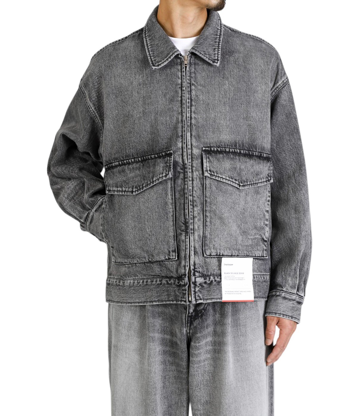 グラフペーパー　別注　デニムジャケット　ブラック　SP別注 Graphpaper - グラフペーパー Selvage Denim Jacket(GU253