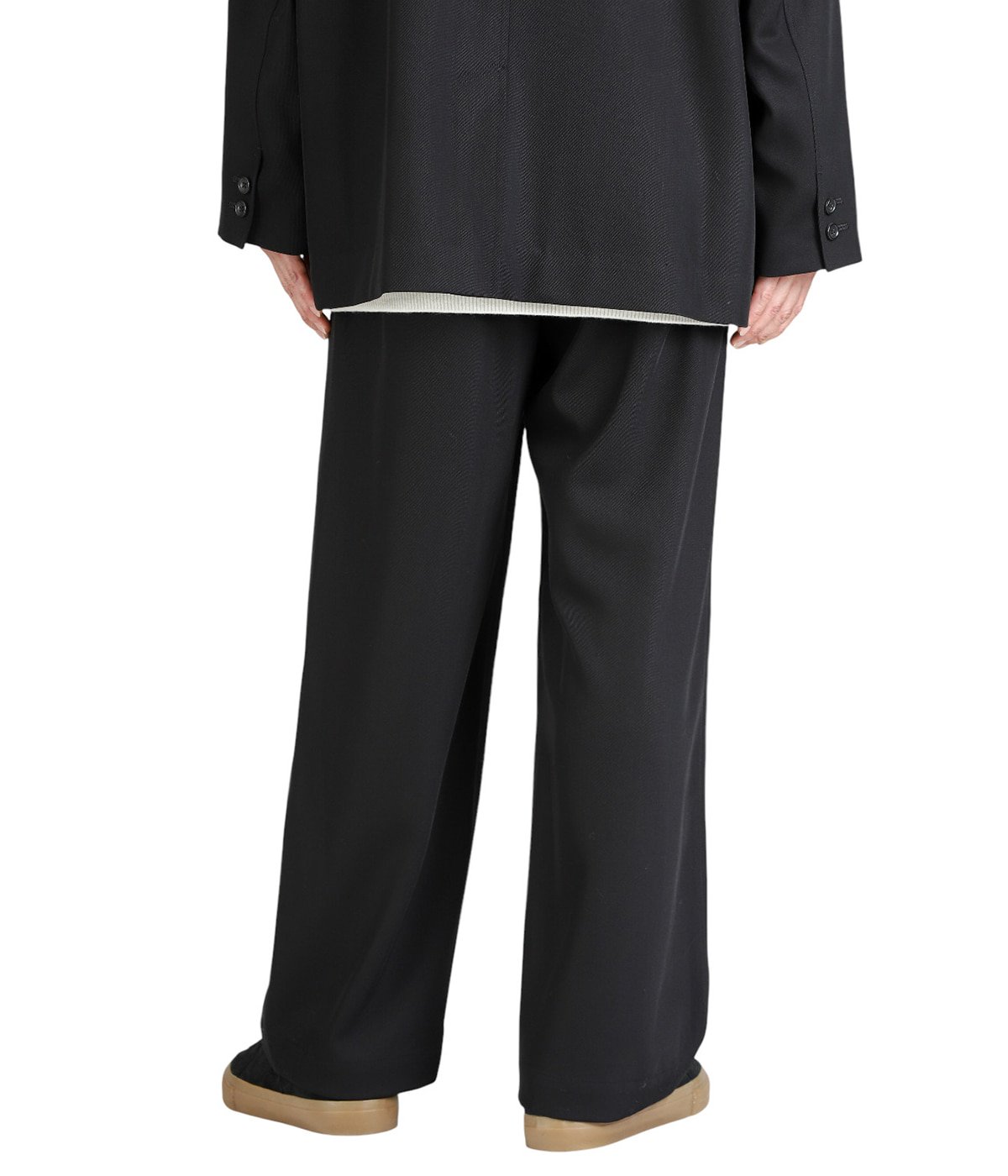 Graphpaper ブラック スラックス サイズ2 Scale Off Wool Tapered Trousers | Graphpaper(グラフペーパー