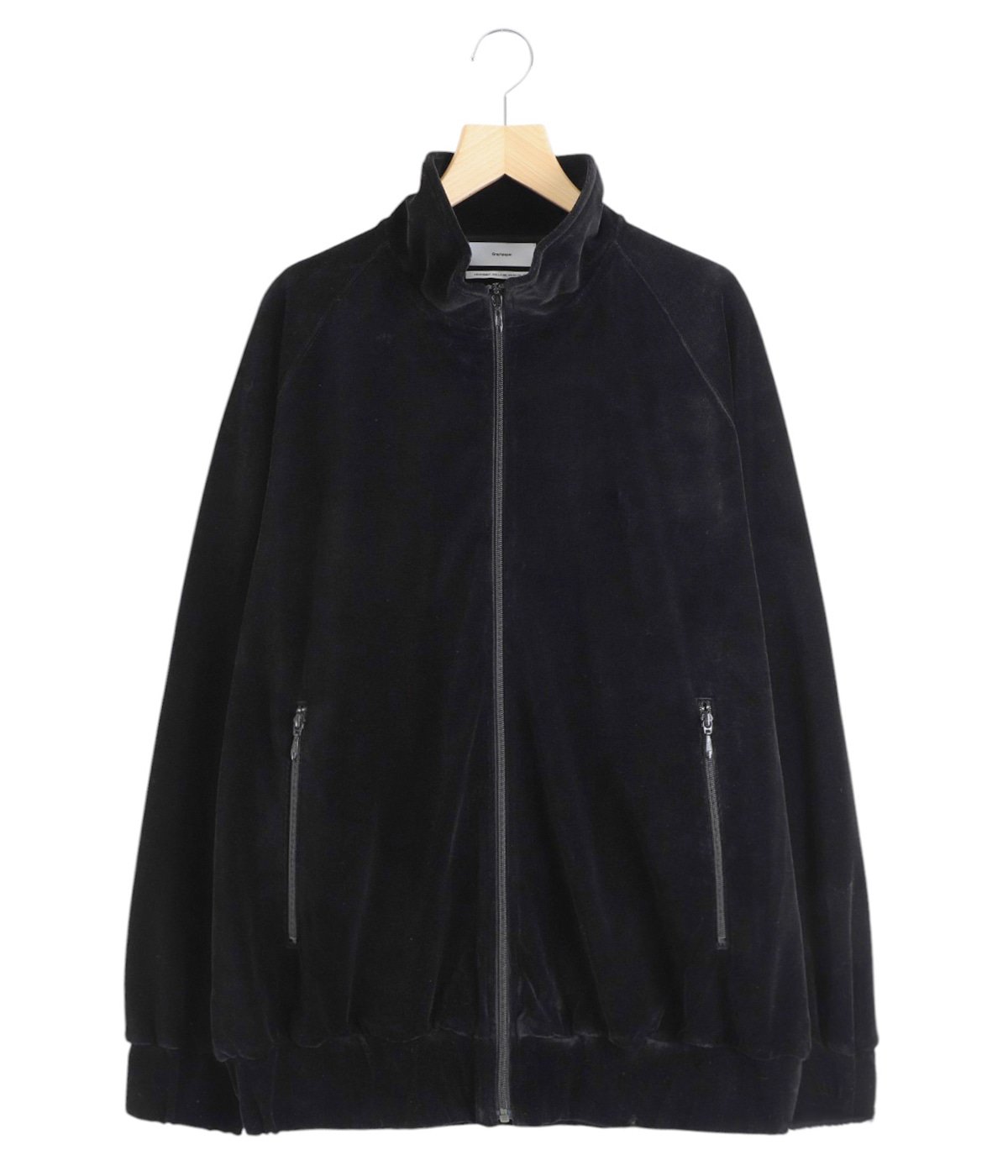 Compact Velour Track Jacket -BLACK- | Graphpaper(グラフペーパー