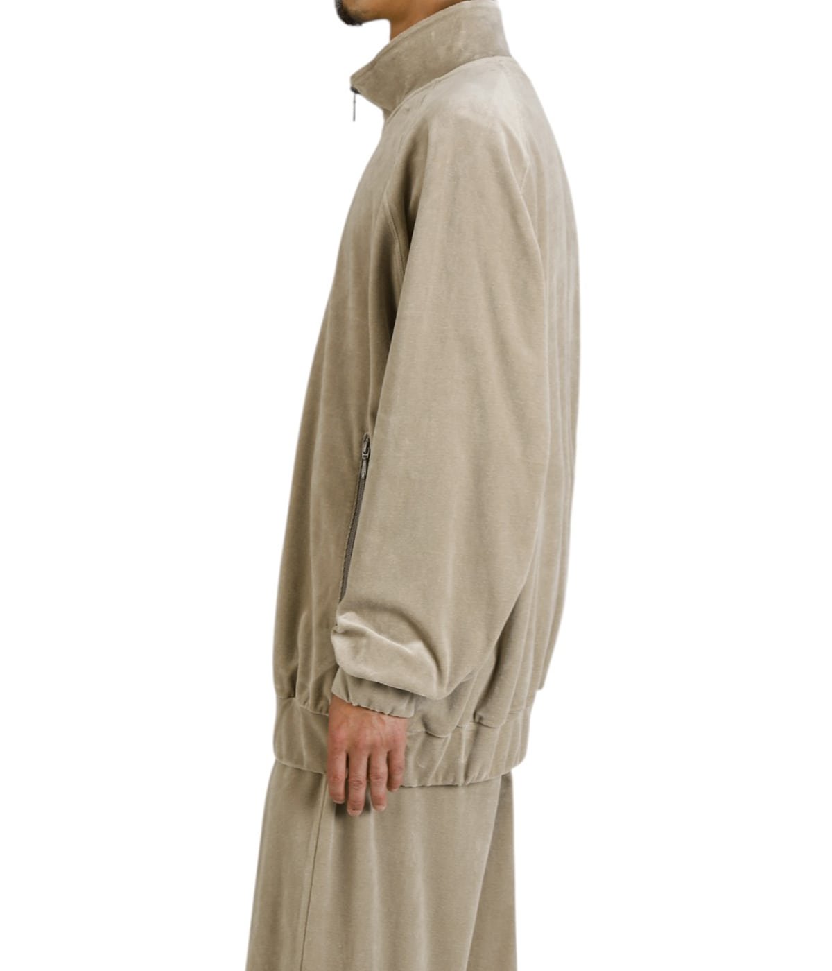 Compact Velour Track Jacket -GREGE- | Graphpaper(グラフペーパー