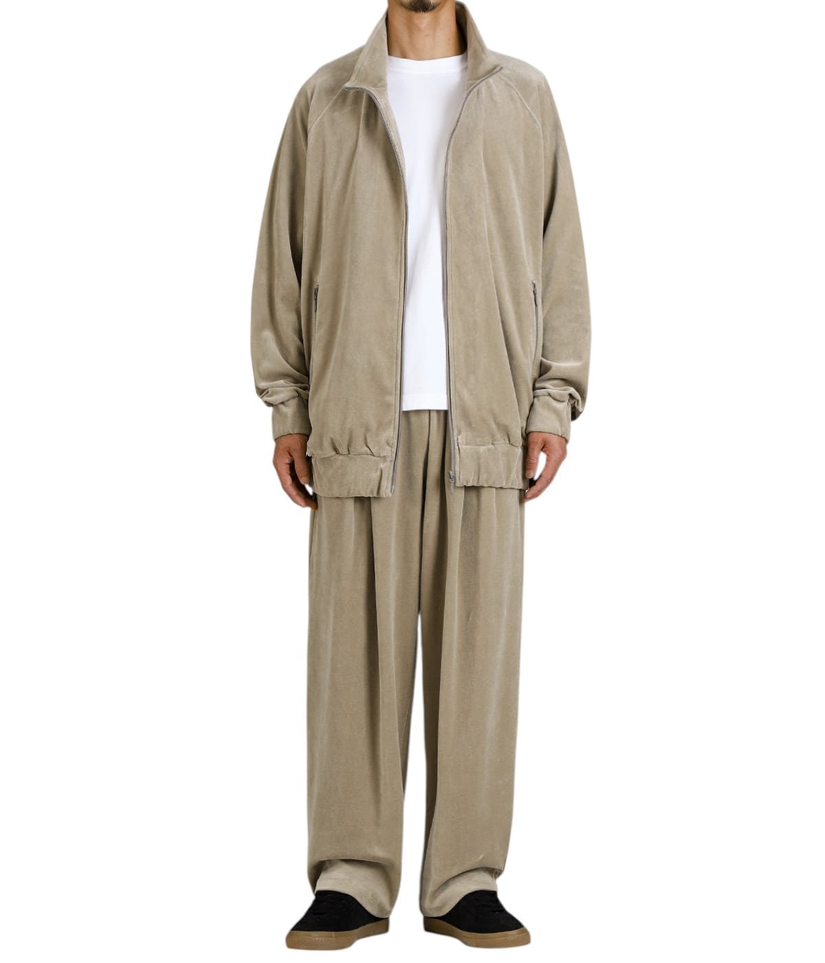 Compact Velour Track Jacket -GREGE- | Graphpaper(グラフペーパー