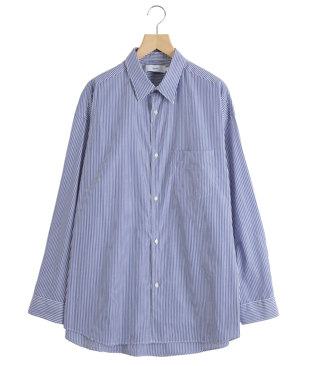 Broad Stripe L/S Oversized Regular Collar Shirt | Graphpaper