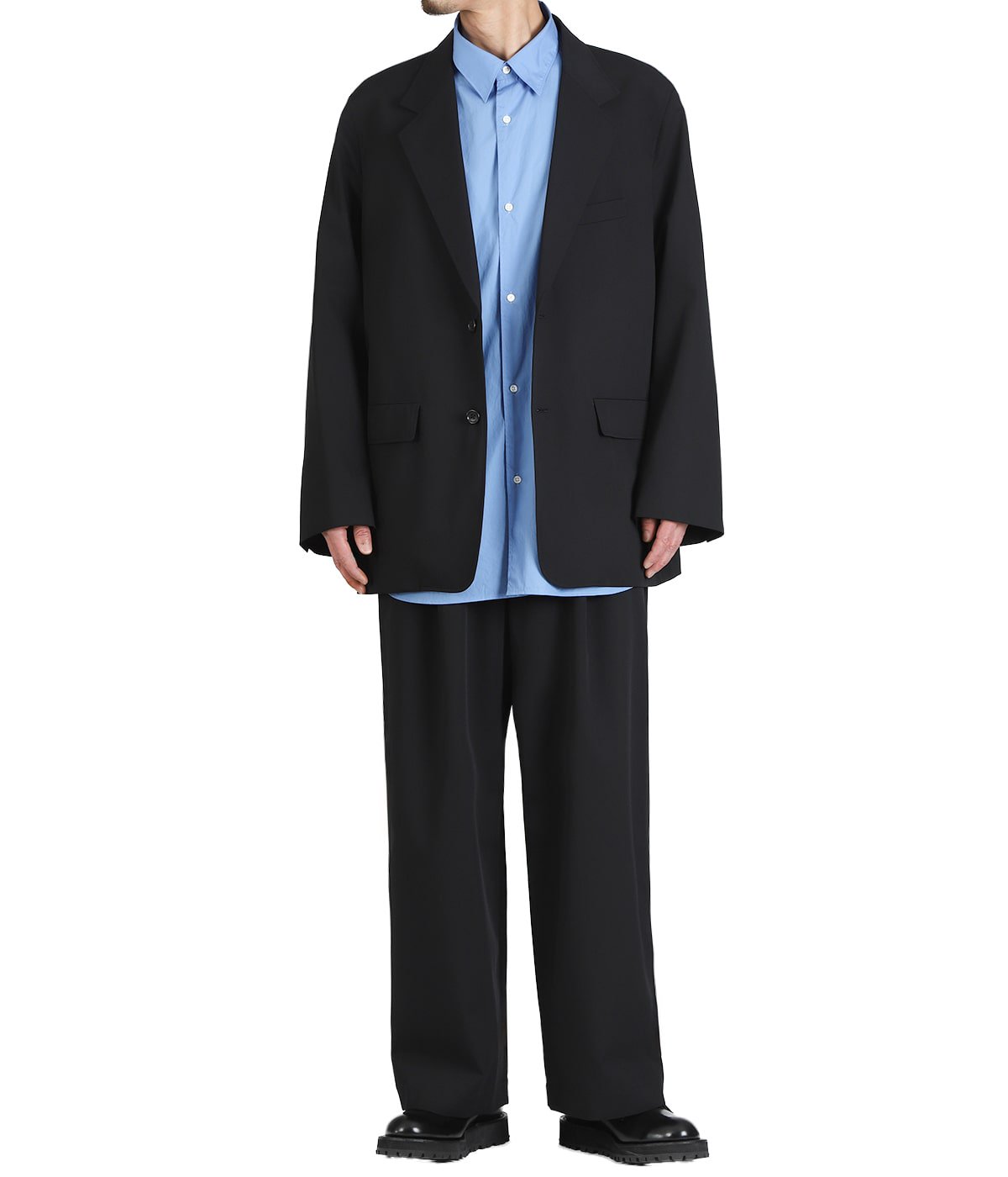 Techno Wool Twill Wide Tapered Trousers | Graphpaper(グラフ