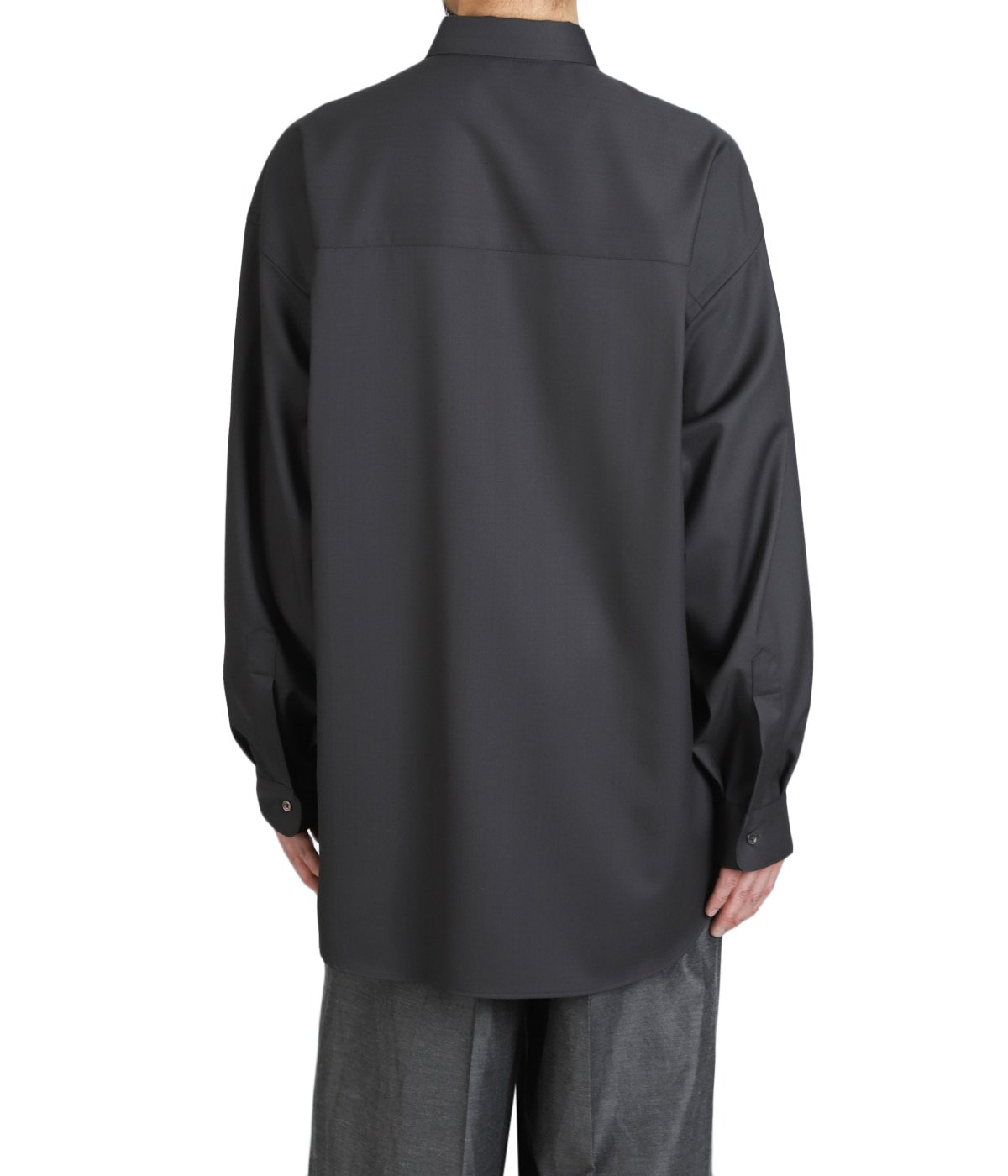Extra Fine Wool L/S Oversized Regular Collar Shirt | Graphpaper