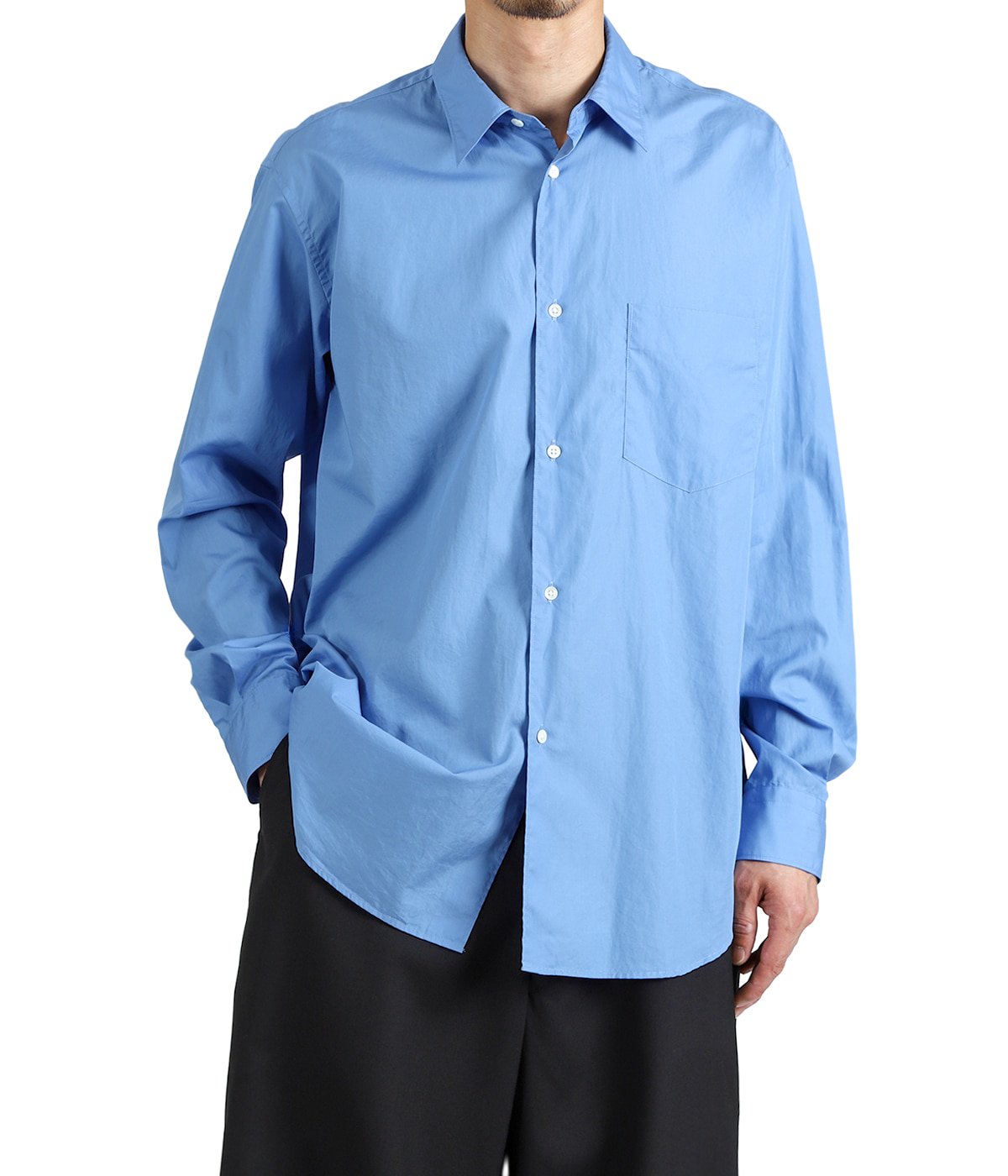 26ss Broad Regular Collar Shirt 青シャツ Broad Regular Collar Shirt | Graphpaper(グラフペーパー) / トップス